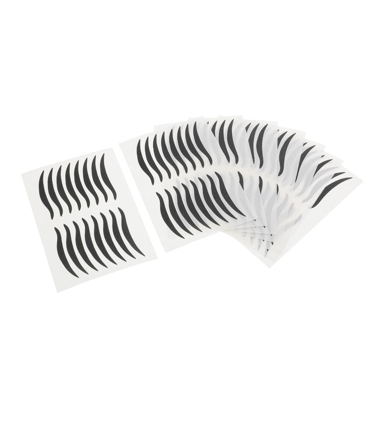  Healvian 80 Pairs of Eye Makeup Stickers Eyeliner Waterproof Eyeshadow Stickers Makeup Tape Eyeliner Tape Temporary Liner Double Back Tape Double Sided Tape Double Eyelid Tape Black Healvian - Buy Online on GoSupps.com