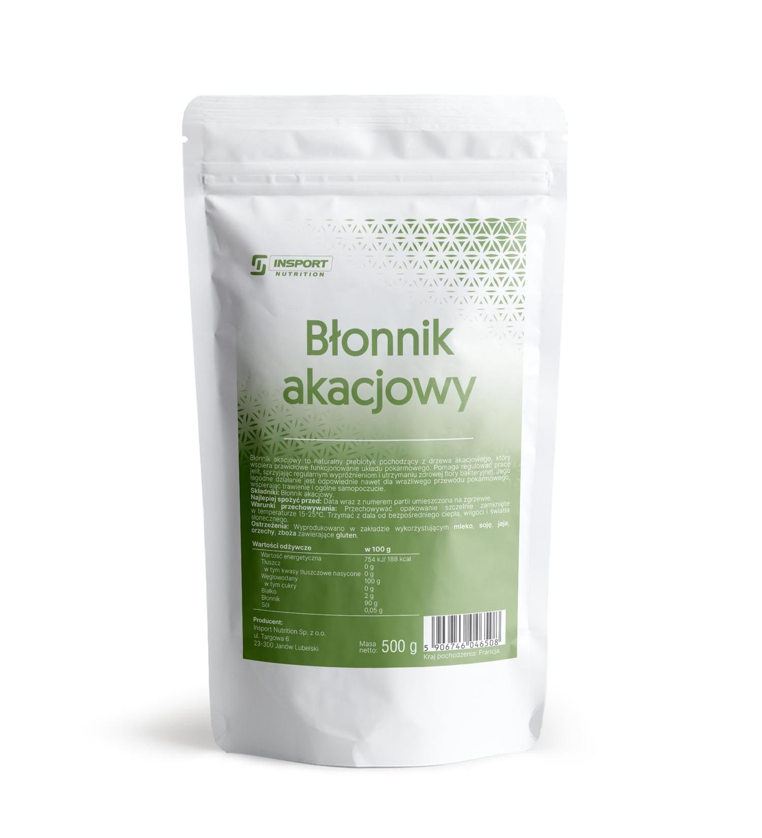  INSPORT Nutrition Acacia fiber - 90% fiber - 500g Doypack - Weight loss - Digestion - Vegan - Gluten-free - Leak-proof packaging - Buy Online on GoSupps.com