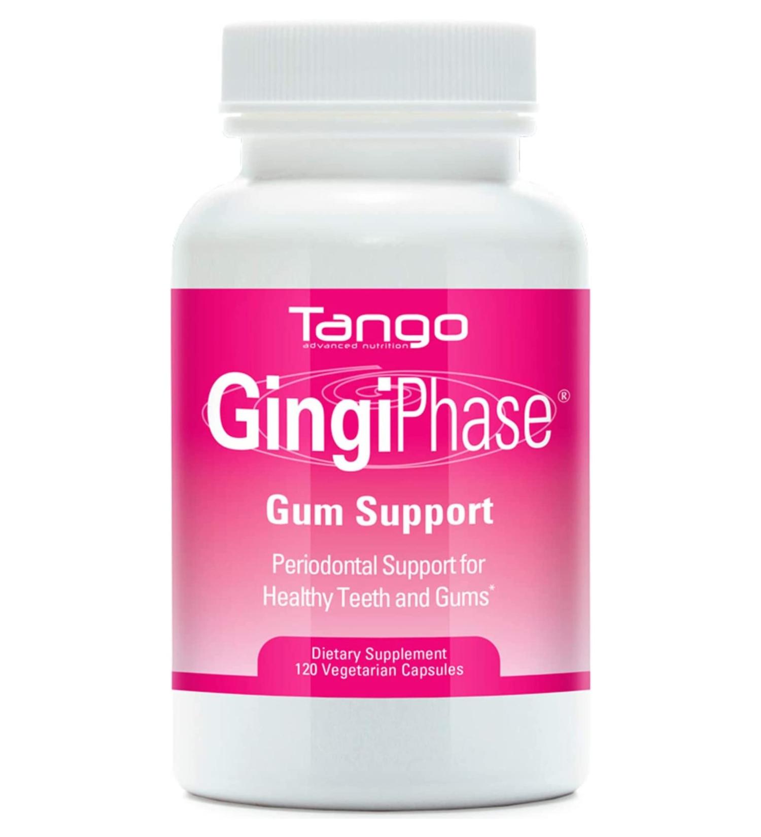 GingiPhase Herbal Dental Support Supplement - Promotes Healthy Gums, Teeth & Jaw Circulation (120 Capsules) - Buy Online on GoSupps.com