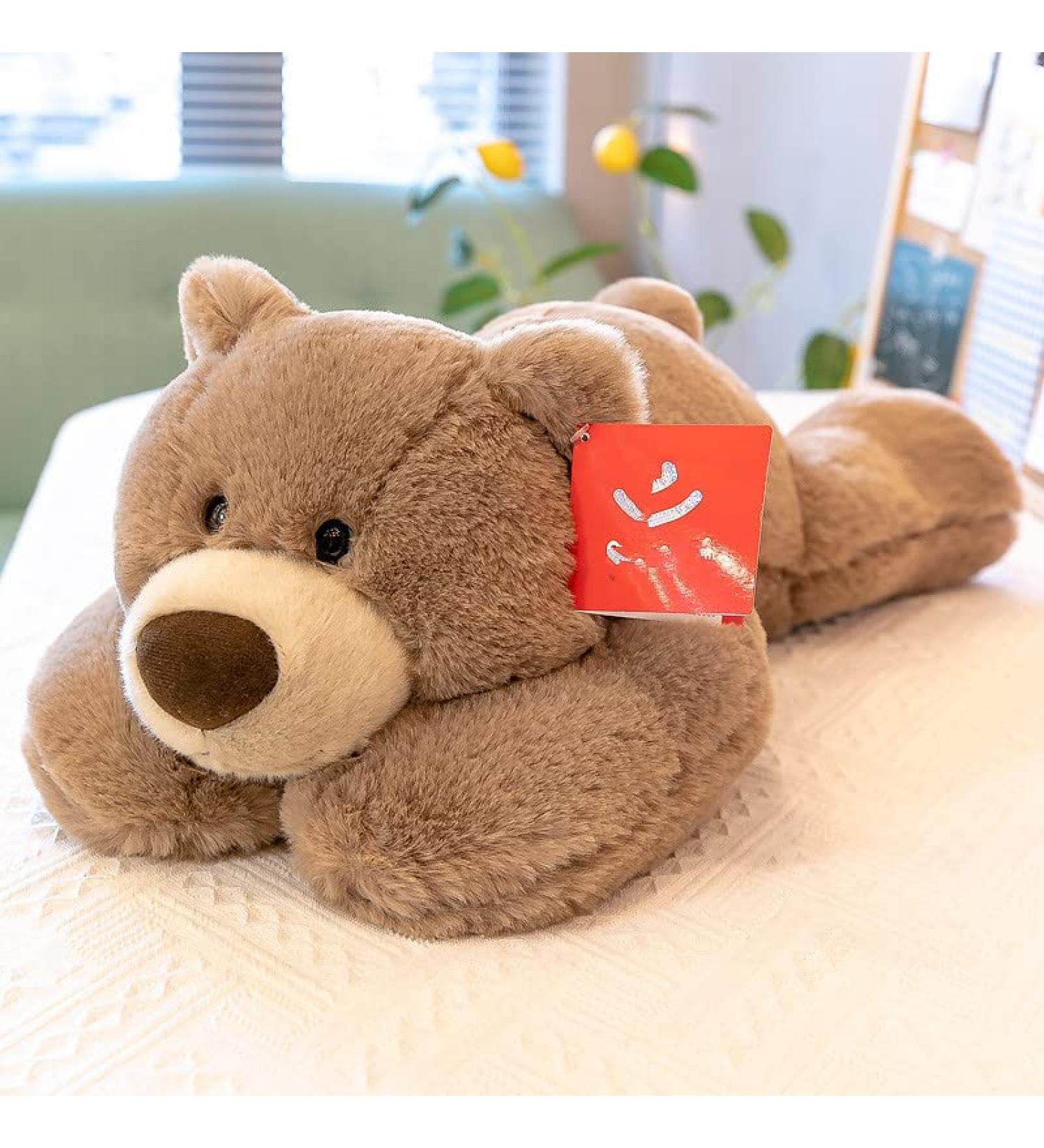 30cm Weighted Dinosaur Plush Toy Throw Pillow - Soft Stuffed Animal for Kids - 0.35 lbs Weight - Perfect Gift (Bear) - Buy Online on GoSupps.com
