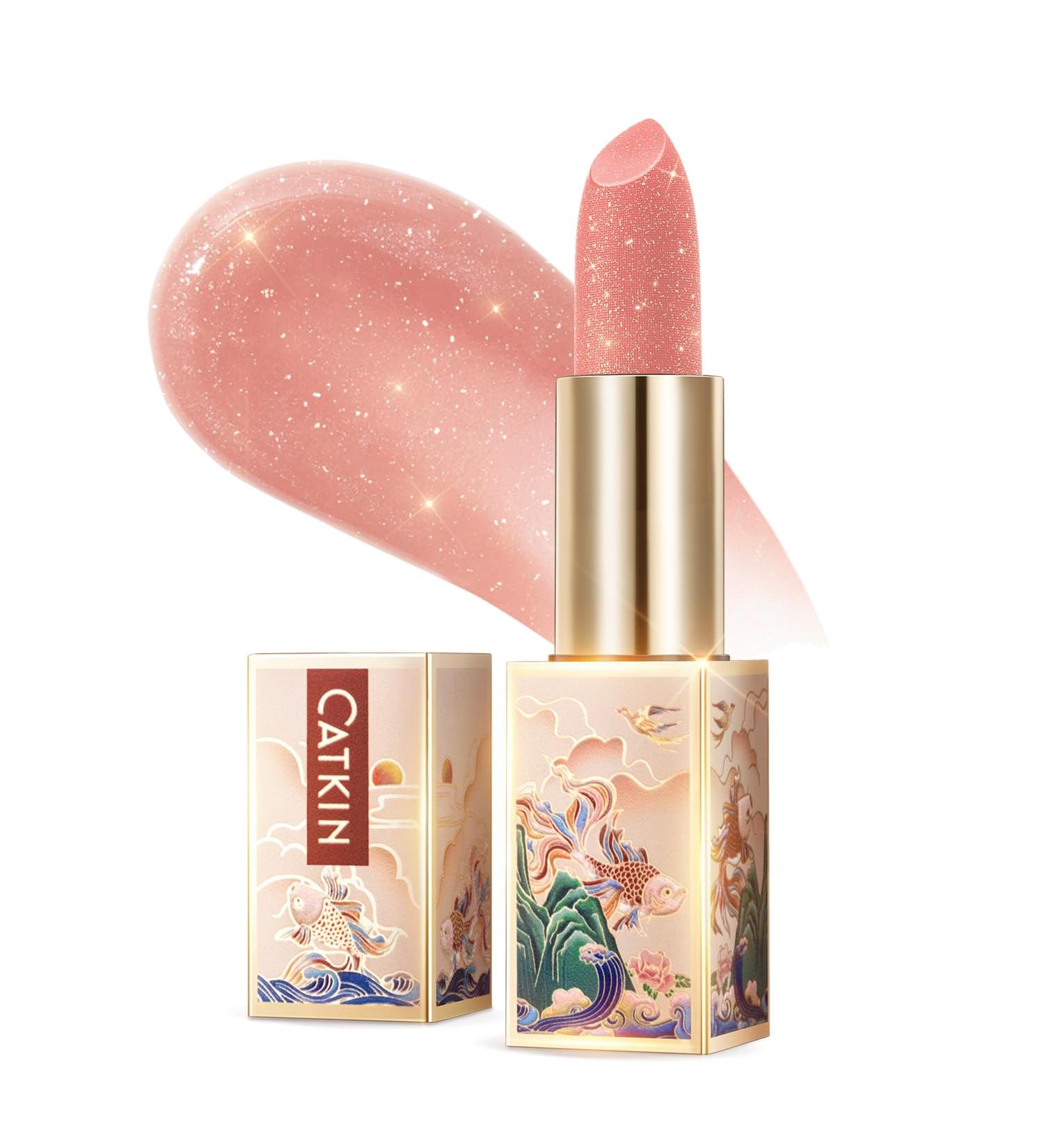 Catkin lip balm natural tinted lip care classic with vitamin E donates moisture for dry lips lip care stick 3.3g (C09 Aurora)