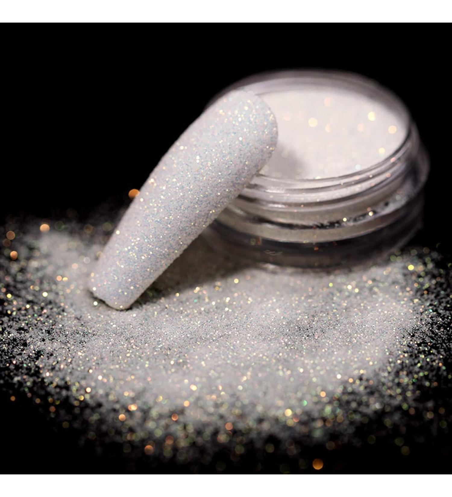4Jars Pearl Shiny Silver Nail Glitter Powder - White Chrome Glitter Pigment for DIY Manicure - Buy Online on GoSupps.com