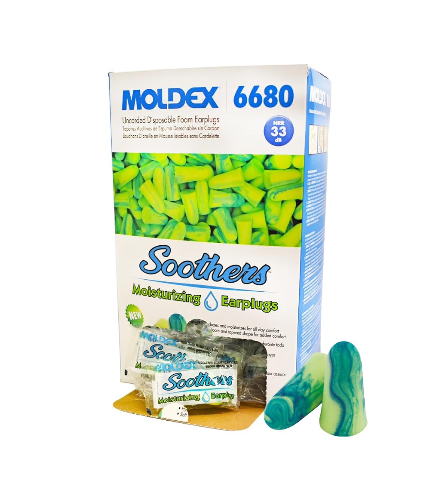 Moldex Soothers Moisturizing Foam Earplugs 6680 NRR 33 dB
