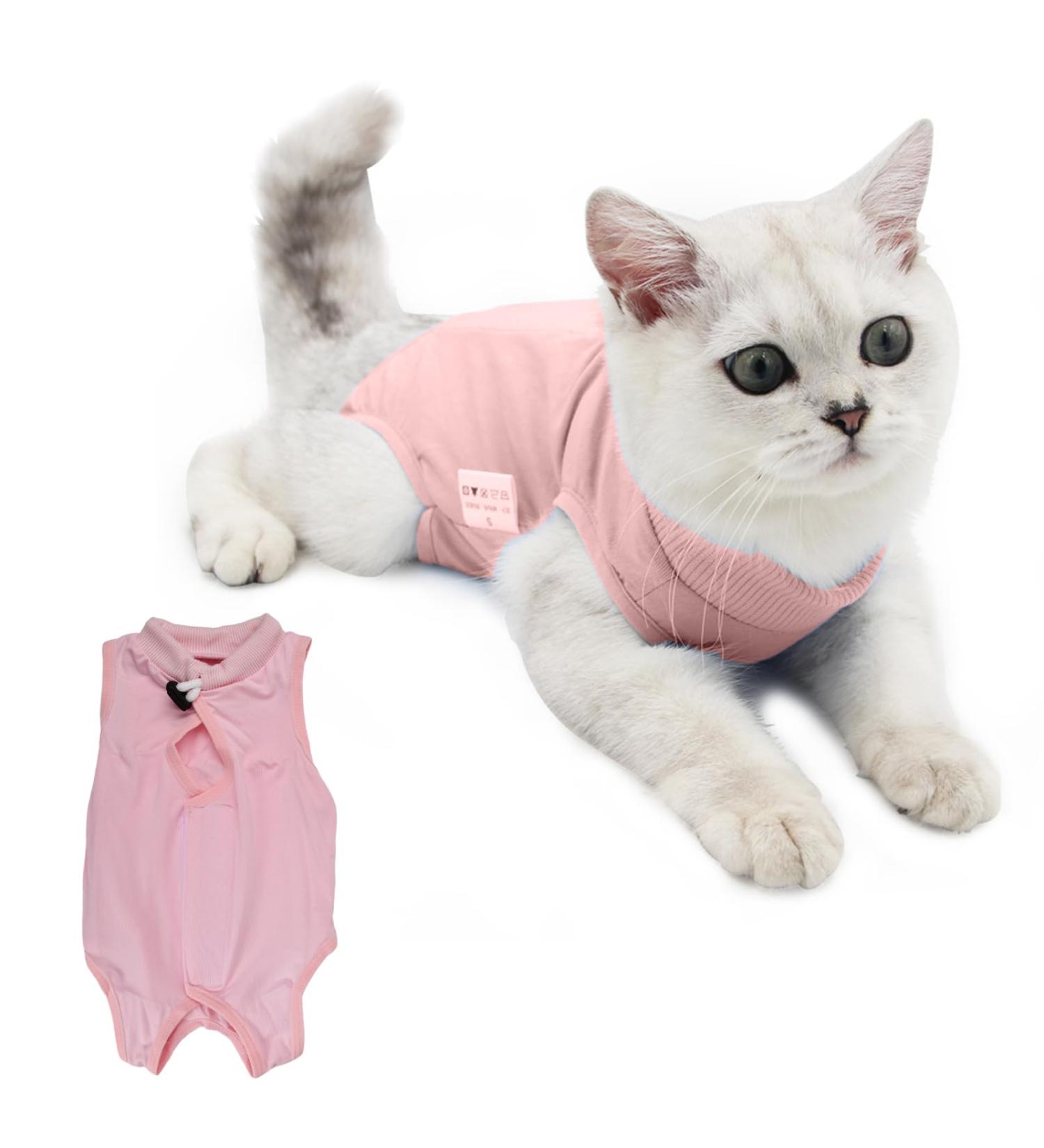 Premium Recovery Suit for Cats - Katzbody After Surgery | Surgical Recovery Suit for Belly Wounds & Skin Diseases (L Pink) - Buy Online on GoSupps.com