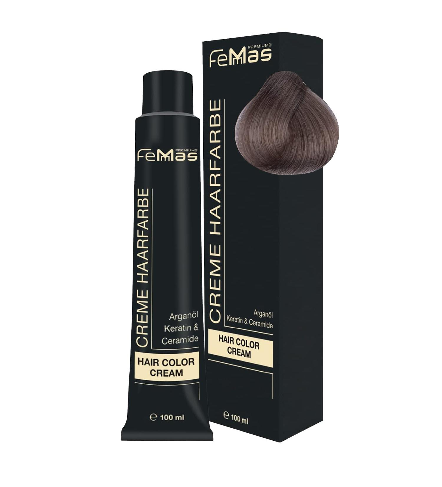 Femmas Hair Color Light Blonde Ash 8.1 | Professional Cream with Argan Oil & Keratin | Radiant Permanent Tint | 100 ml - Buy Online on GoSupps.com