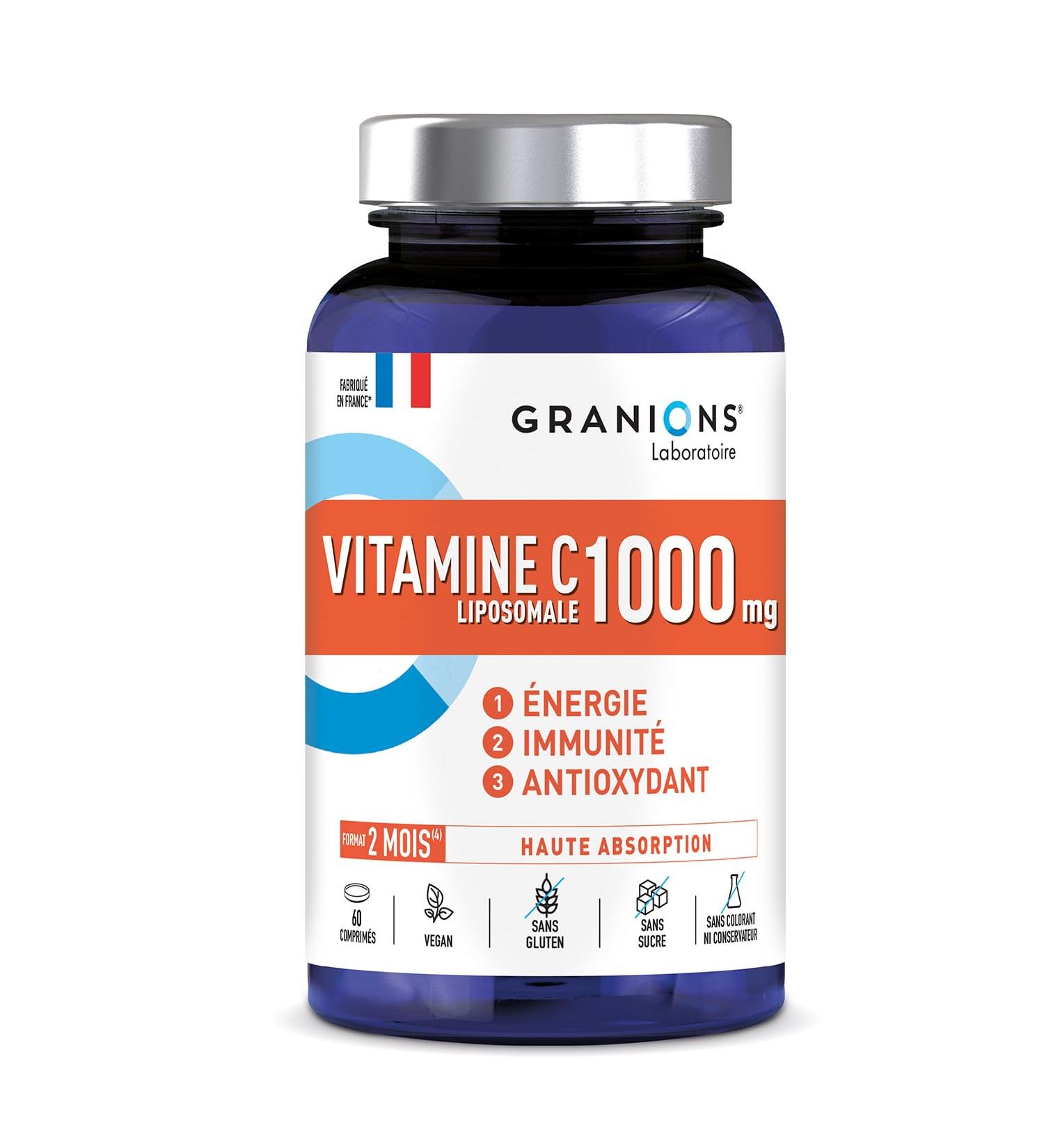 GRANIONS Liposomal Vitamin C 1000 mg Contributes to the normal functioning of the immune system and to reducing fatigue Top - Buy Online on GoSupps.com