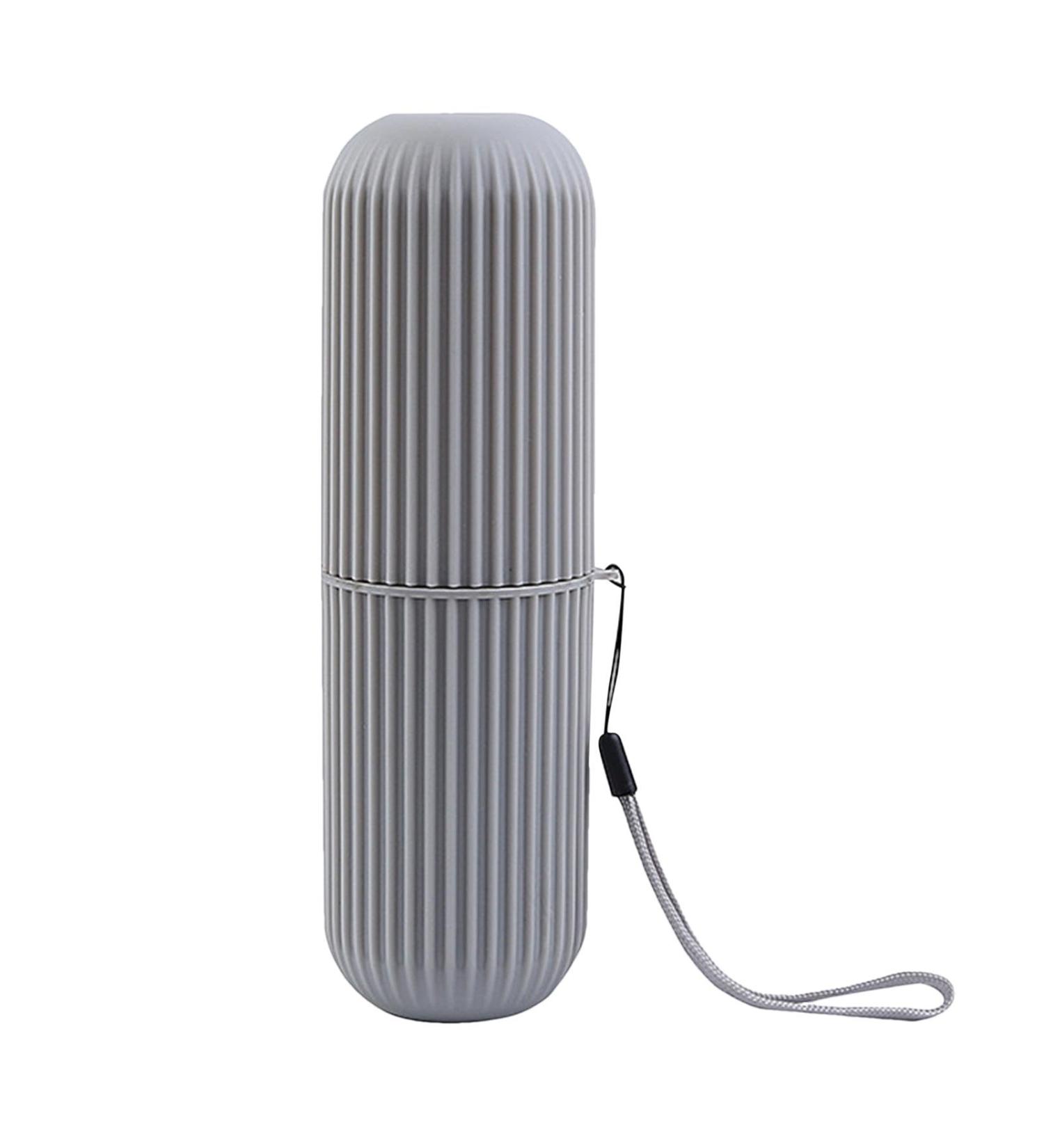 Travel Toothbrush Holder Etui - Portable Toothbrush Container for Camping Business Trips & School - Gray - Buy Online on GoSupps.com