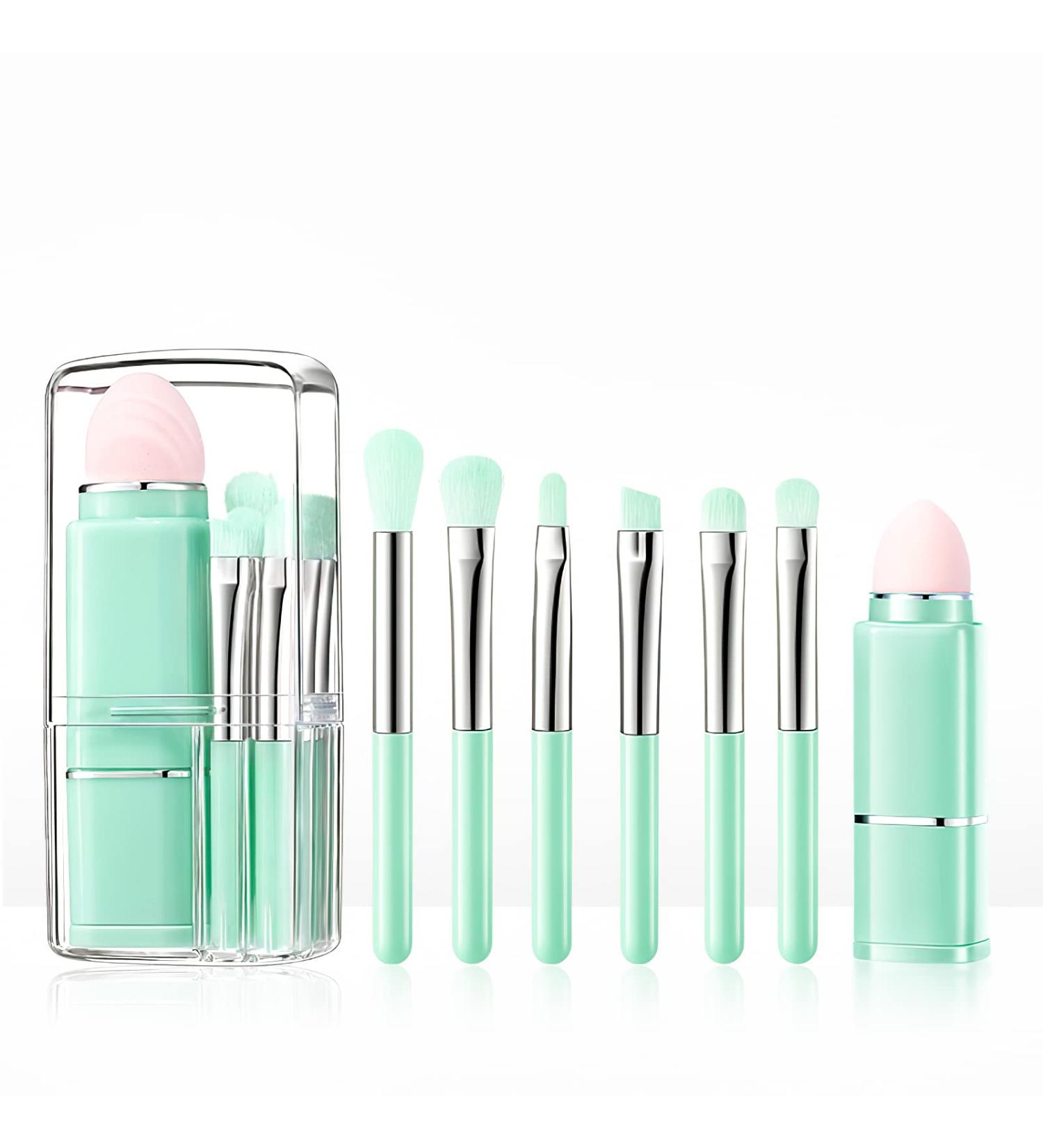FHI7 Acrylic Green Makeup Brushes Set | Premium Quality & International Shipping - Buy Online on GoSupps.com