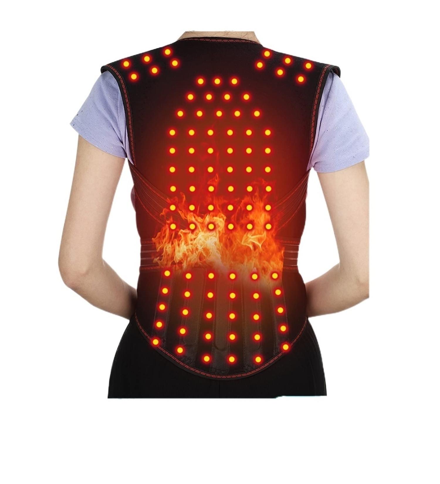 Derbut Magnetic Backrest Heating Therapy Vest - Waist Support & Posture Correction (56 Magnets Size L/XL) for Spine & Lumbar Support - Buy Online on GoSupps.com
