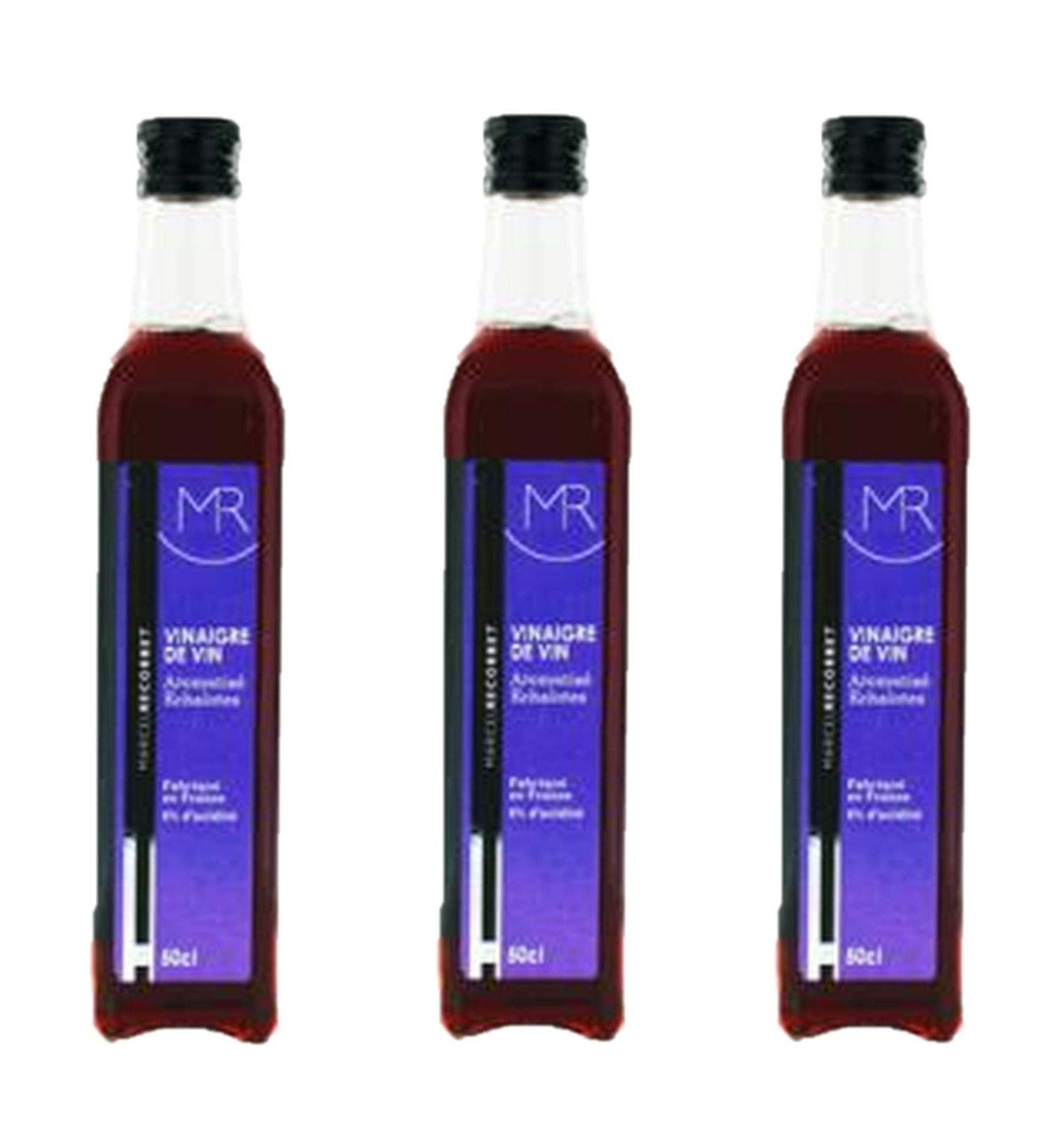 Marcel Recorbet Marcel Recorbet Set of 3 Red Wine Vinegar 500 ml Bottles