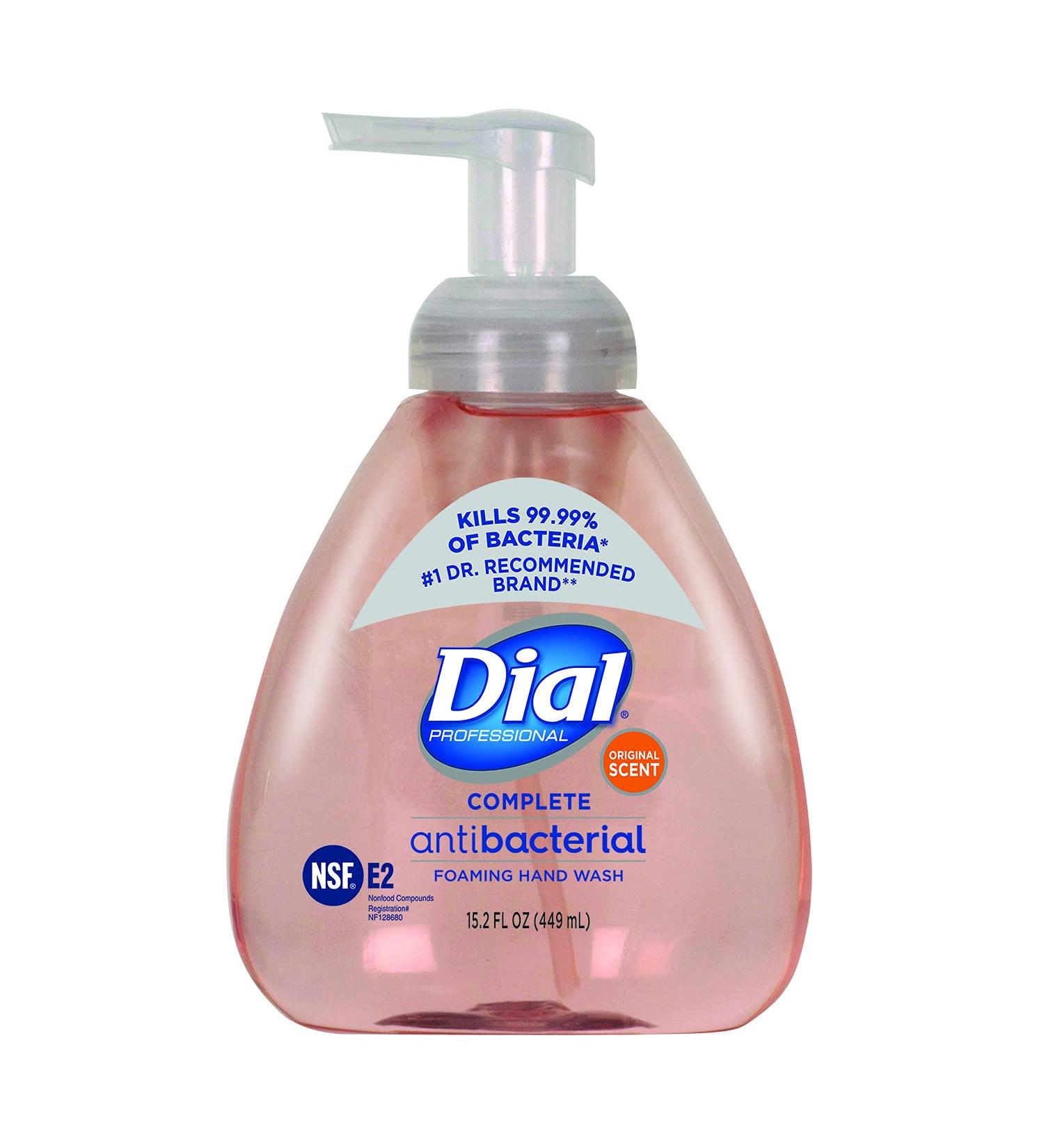 Dial Complete Original Antibacterial Foaming Hand Wash 15.2 OZ Pump Bottle (Pack of 4) Pink