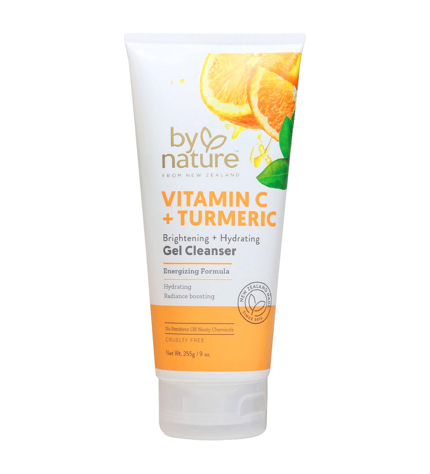 By Nature Brightening Gel Cleanser - Vitamin C & Turmeric Face Wash for Gentle Hydration Dirt & Makeup Removal - Buy Online on GoSupps.com