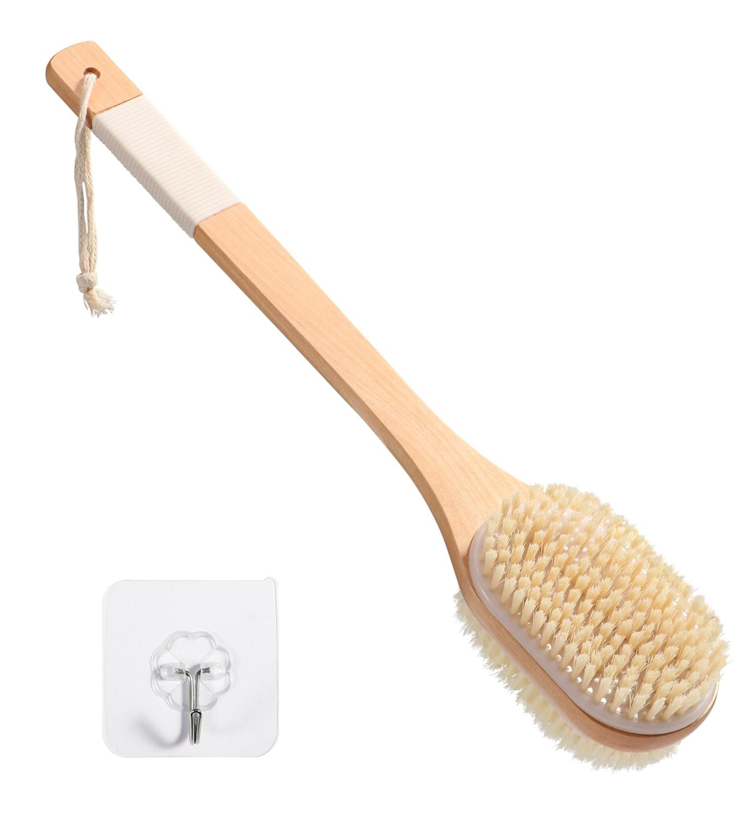 Blendura Back Scrubber Body Brush Wet and Dry Use Body Brushes for Shower Back Brush Bath Brush Exfoliating Brush with 43 cm Long Handle - Buy Online on GoSupps.com