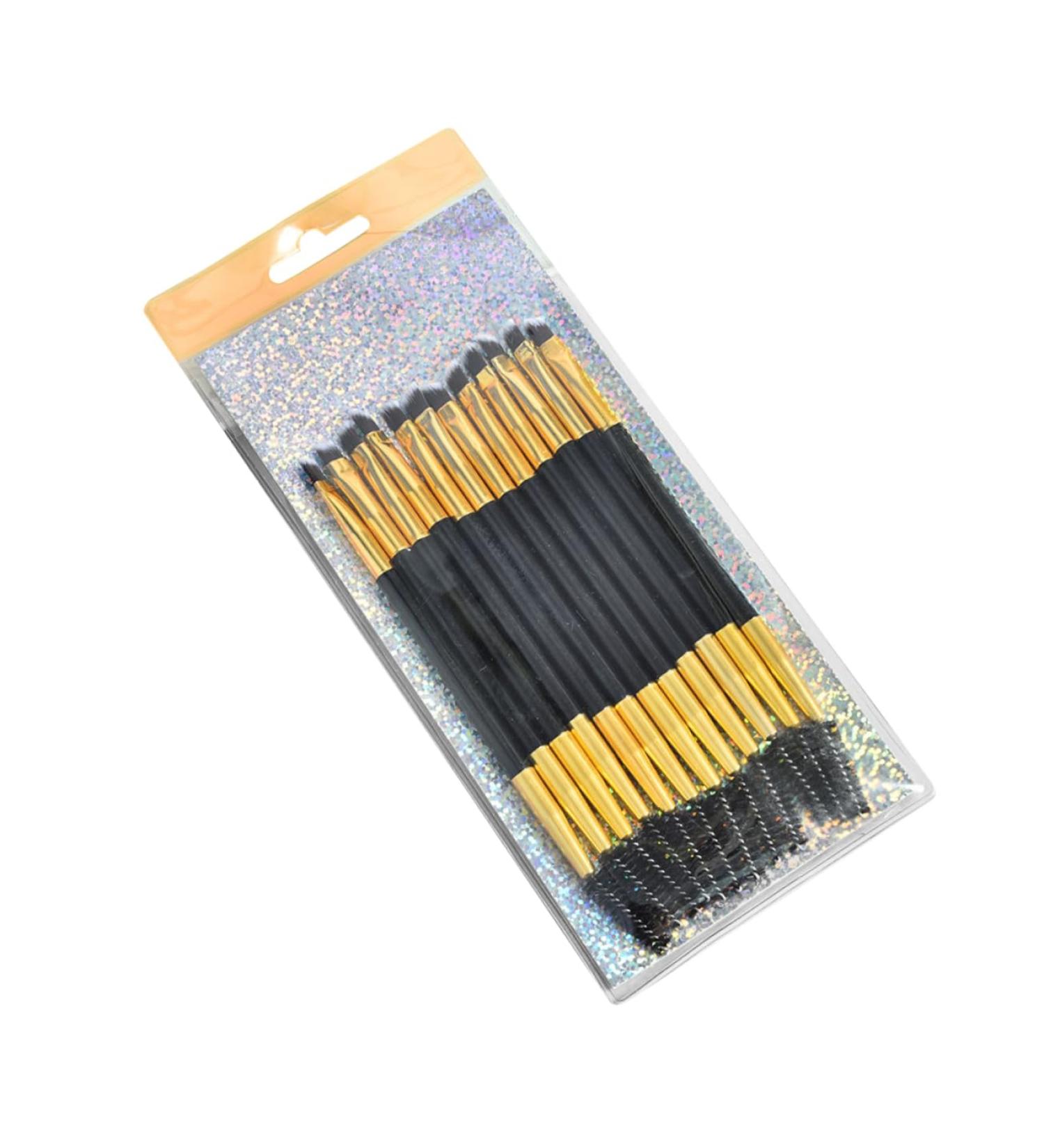 Beavorty 12pcs Eyebrow Applicator Set Eyelash Angled Brush Comb & Curler Golden Makeup Kit for Perfect Brows & Lashes - Buy Online on GoSupps.com
