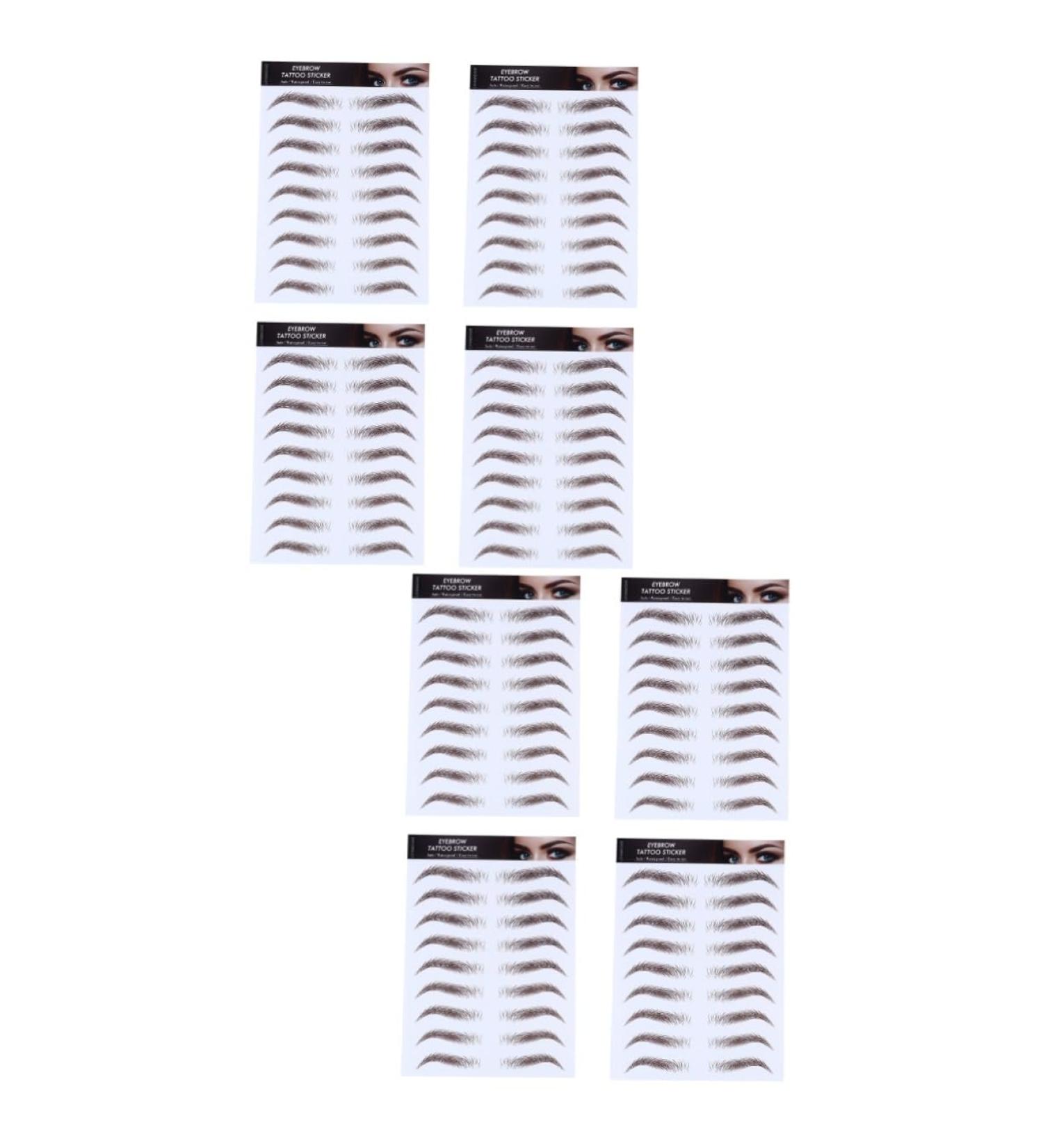 Didiseaon 8 Pcs Eyebrow Stickers Eyebrows Eyebrow Peel off Green Lashes Fake Water Transfer Paper with Soy Ink 21x15cmx2pcs Brownx2pcs - Buy Online on GoSupps.com