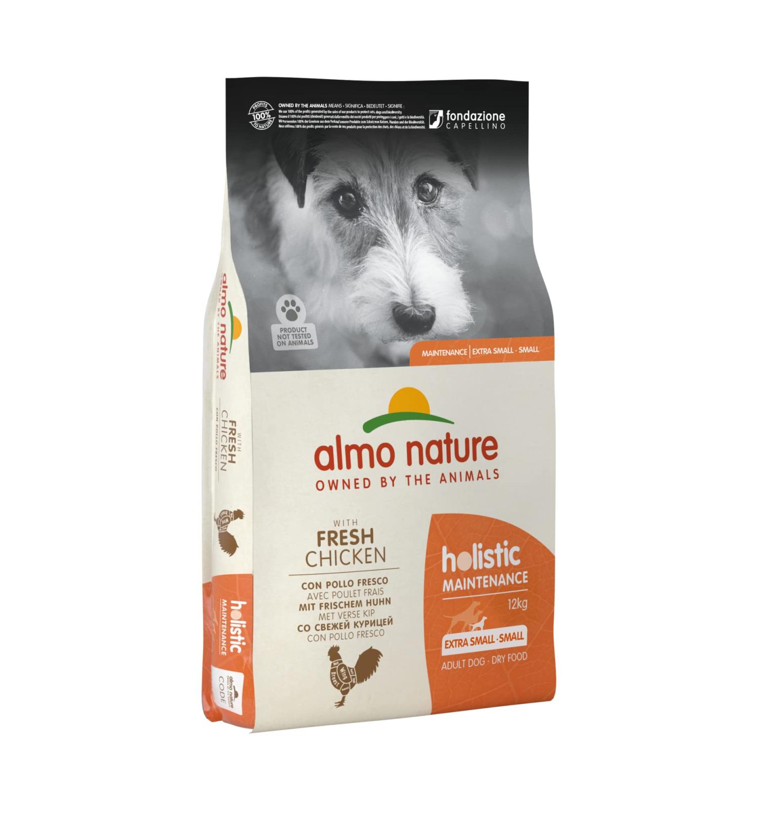 Almo Nature Holistic Maintenance XS-S Dog. Croquettes for Small Breed Dogs with Fresh Chicken. 12 Kg - Buy Online on GoSupps.com