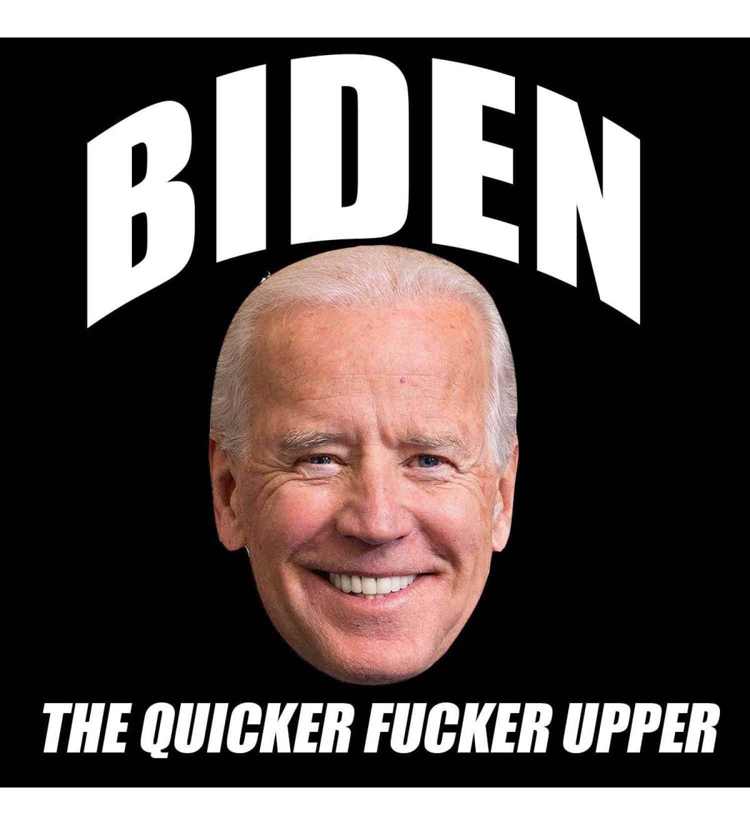 AV Biden The Quicker Fucker Upper Funny FBJ Decal | Political Bumper Sticker (4x4 Inches, Black) - For Cars, Trucks, Coolers, and Tumblers - Buy Online on GoSupps.com
