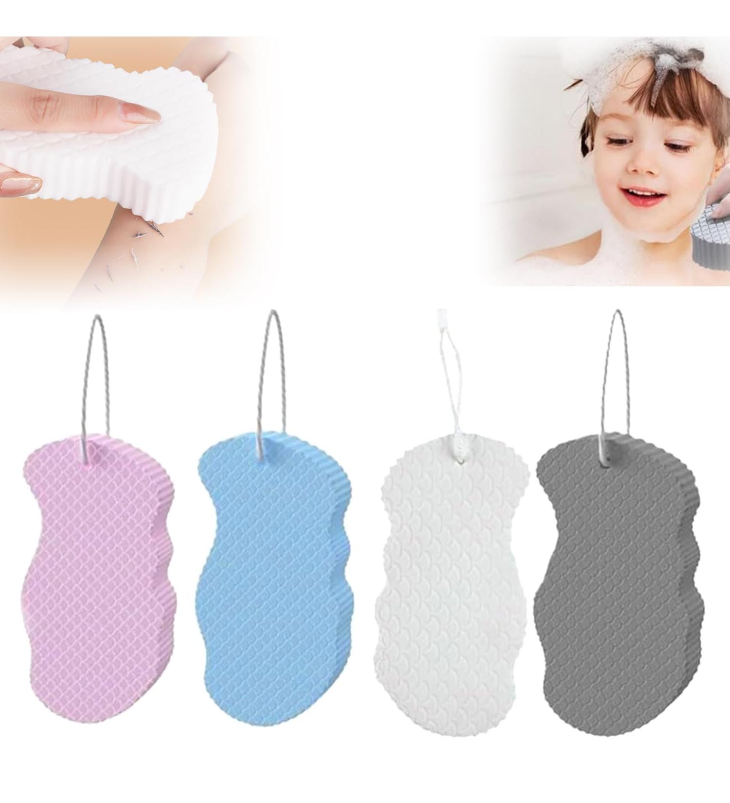 Ultra Soft Exfoliating Shower Sponge - Multi-Texture Deep Cleansing Shower Gadget | Skin-Friendly & Gentle Exfoliation (4 Colors - Buy Online on GoSupps.com