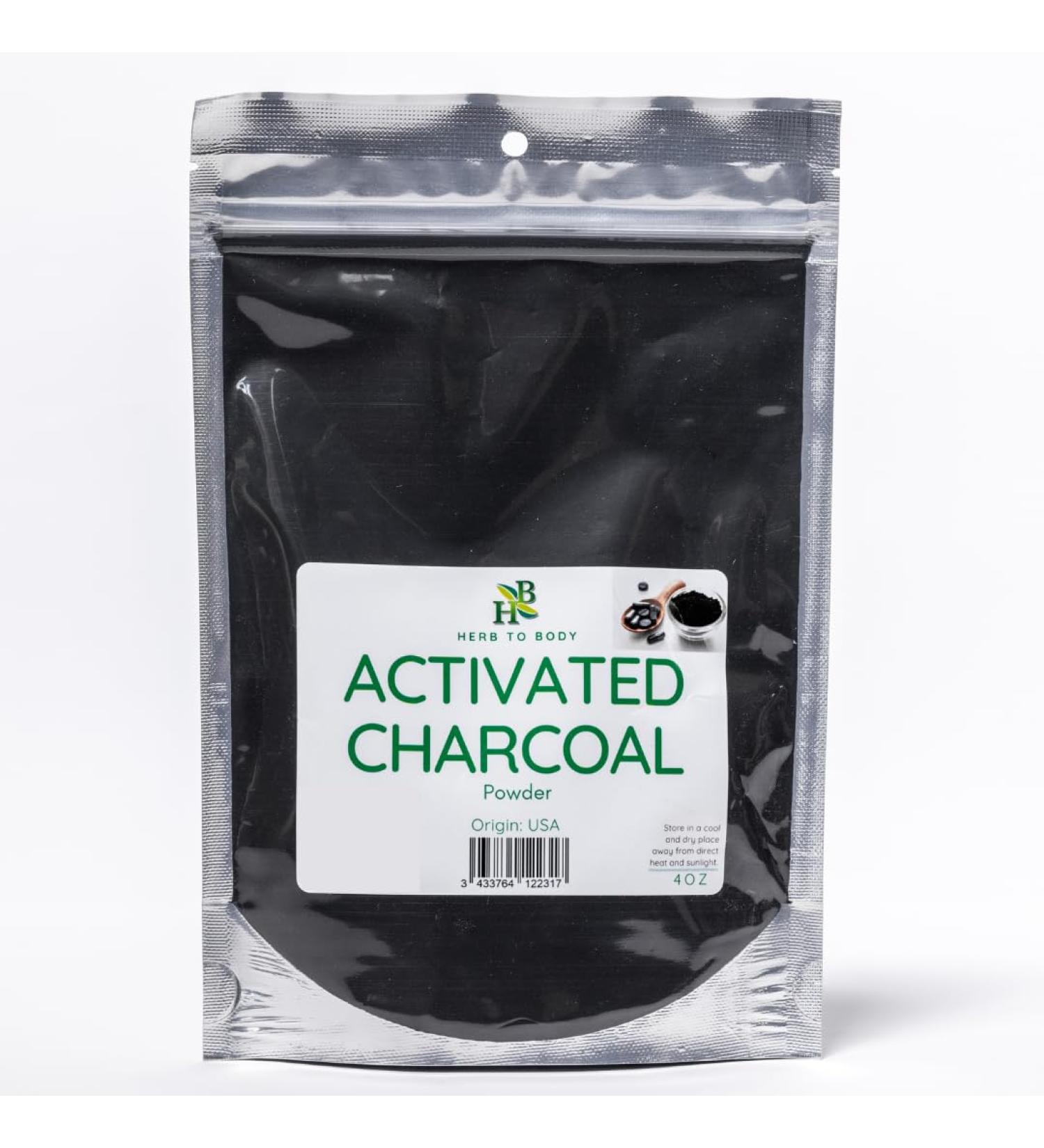 Activated Charcoal Powder 4oz - Pure USA Origin | Natural Detox & Whitening - Buy Online on GoSupps.com