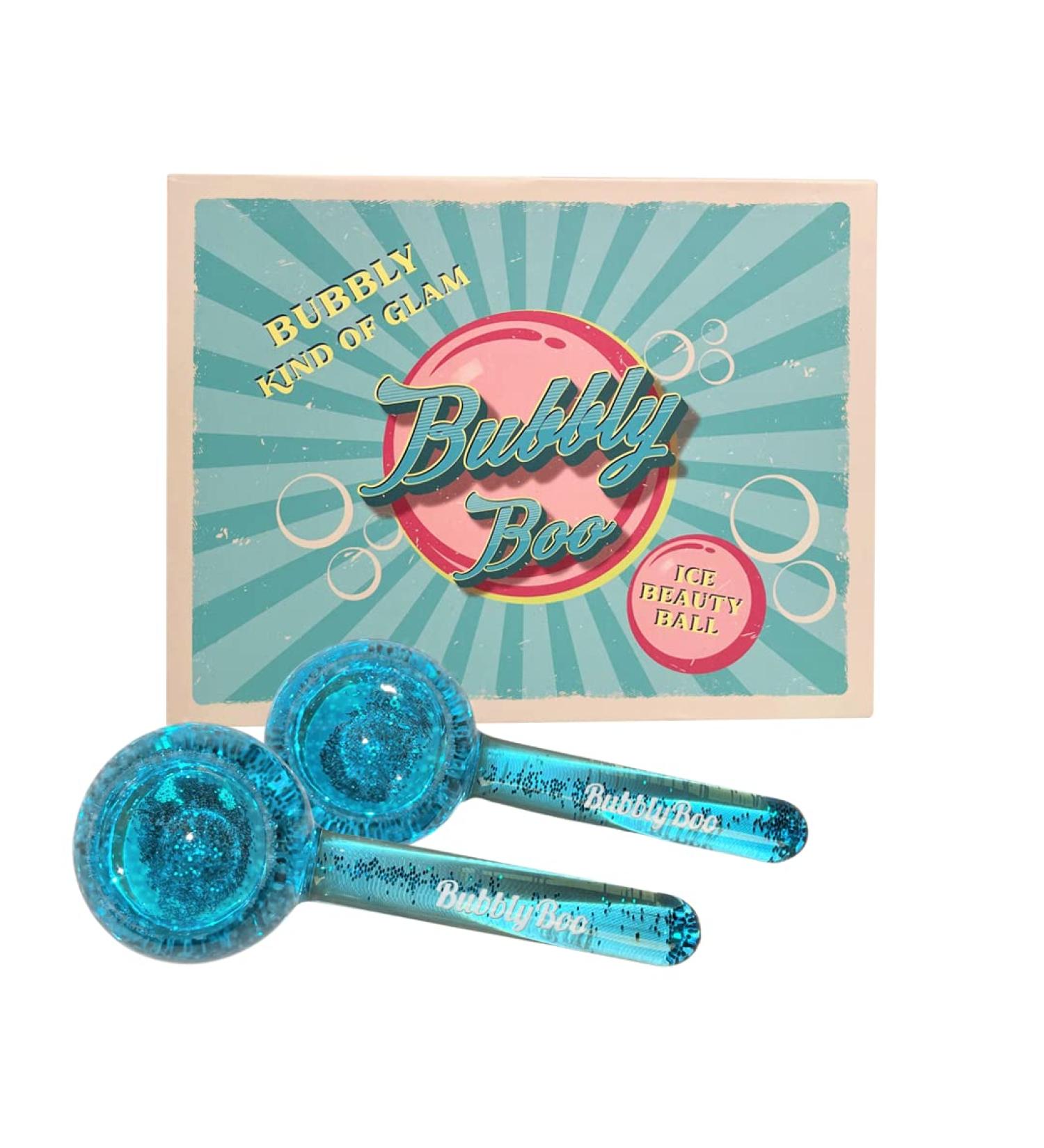 BubblyBoo Ice Globes - Premium Cooling Facial Globes for Puffy, Dull, Saggy Skin - Soothing Glittery Globes (Baby Blue & Bubblegum Pink) - Buy Online on GoSupps.com