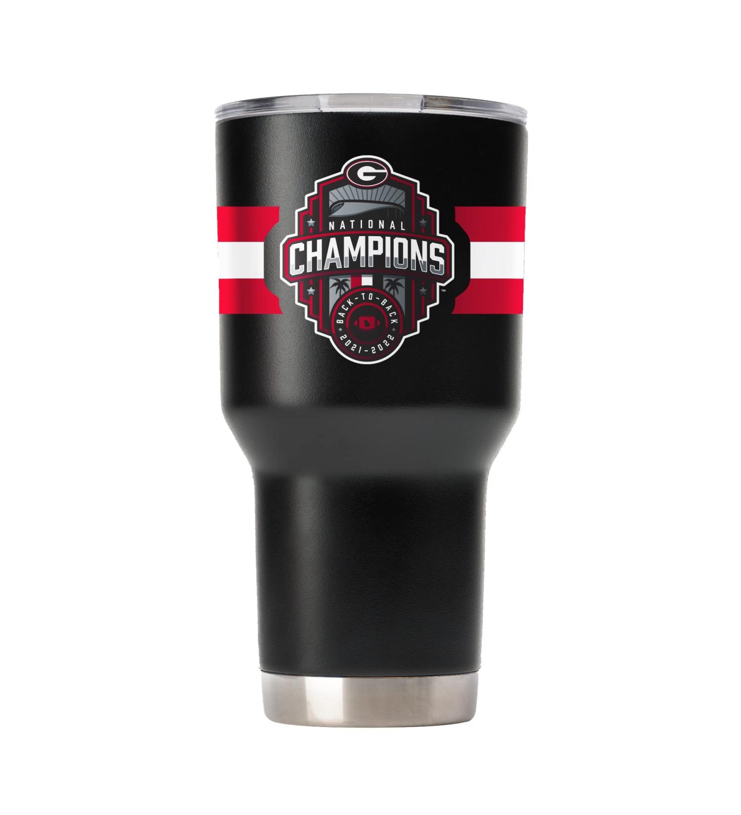 Gametime Sidekicks Georgia 30oz Black Tumbler - 2022-2023 National Champions