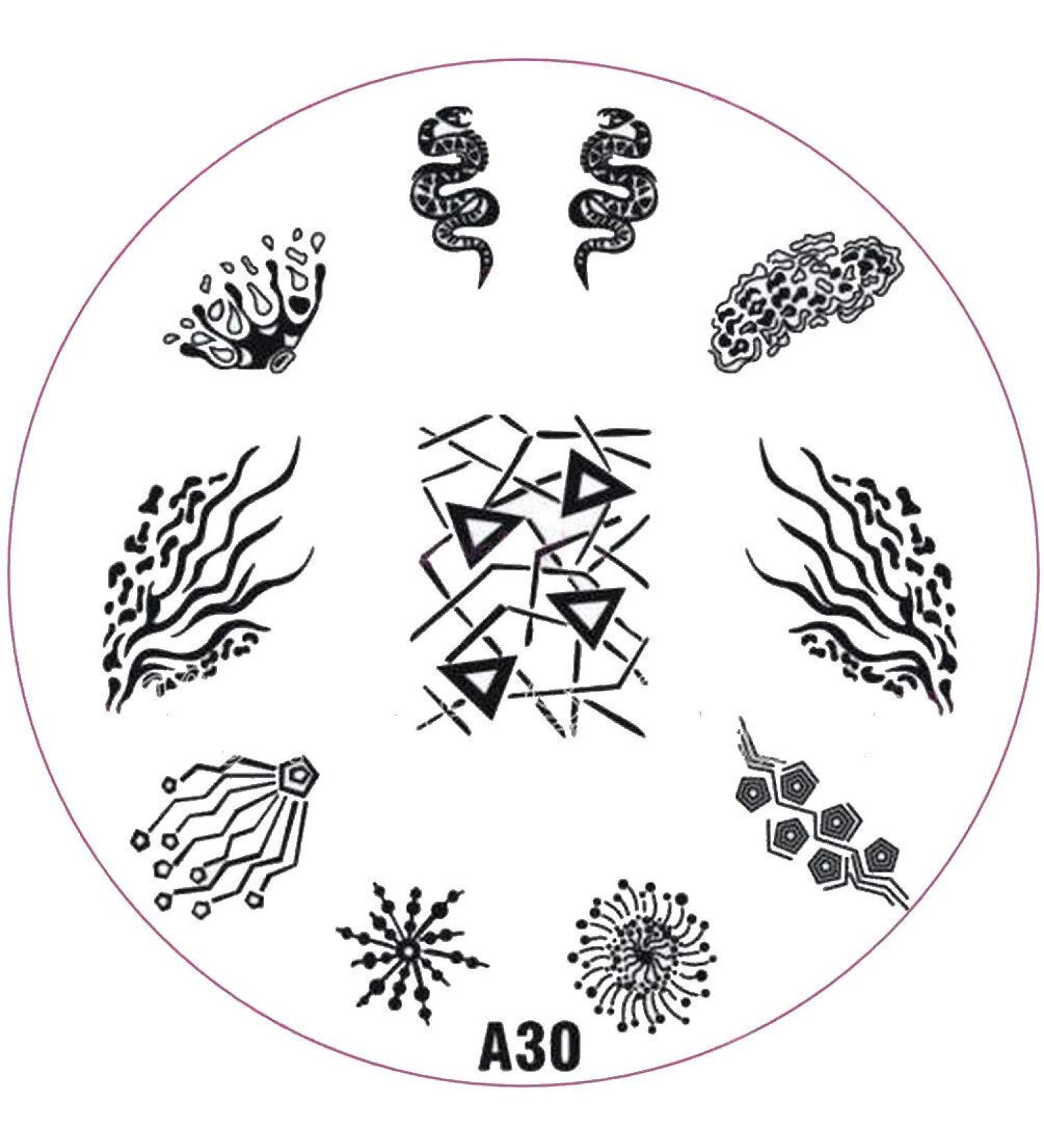 ++SPECIAL ITEM++ Stamping stencil A-Series: A30 Snake Seaweed Snowflake