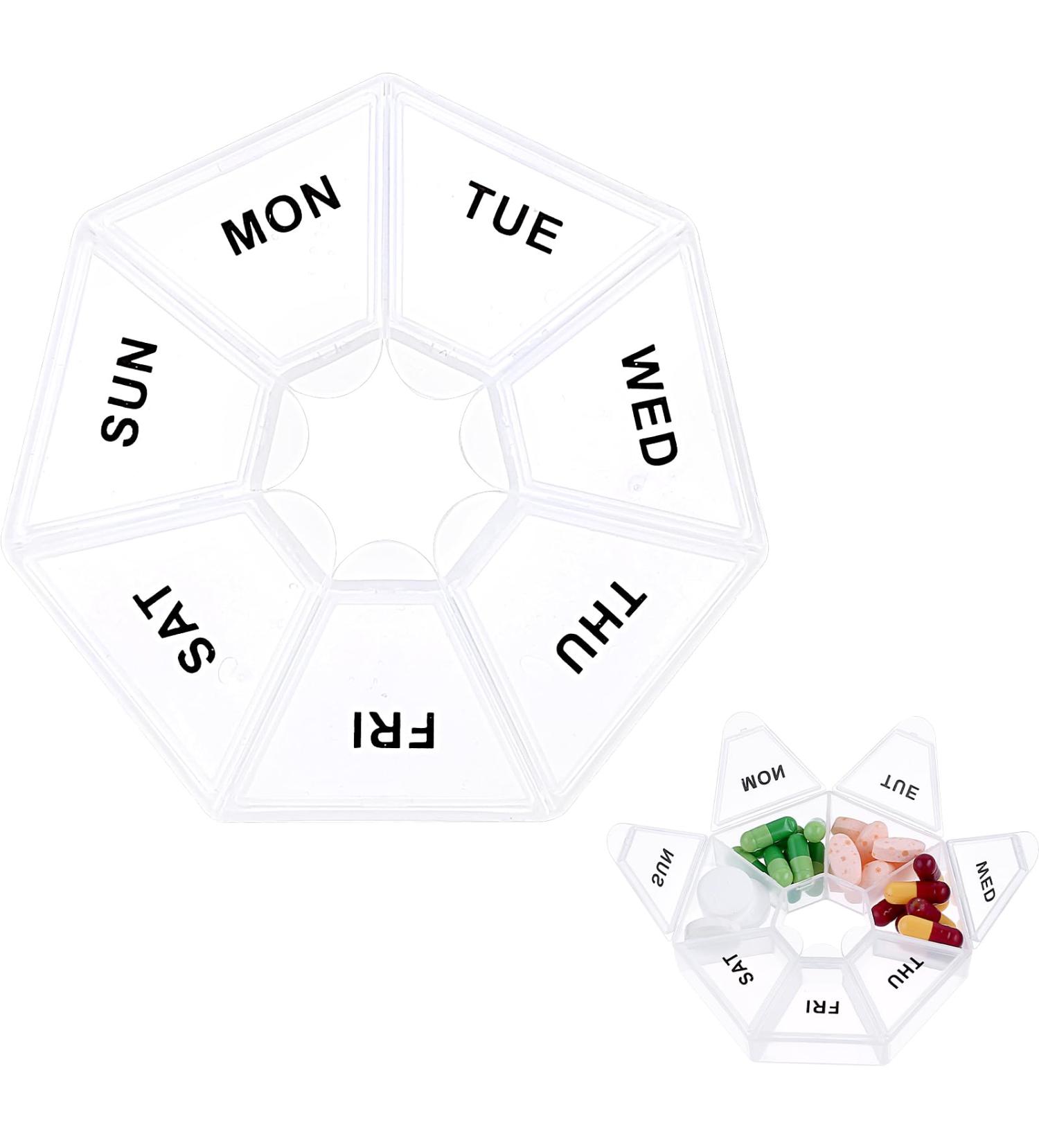 Shop WLLHYF 7-Day Portable Pill Organizer | Daily Vitamin Holder & Travel Medicine Planner - Buy Online on GoSupps.com