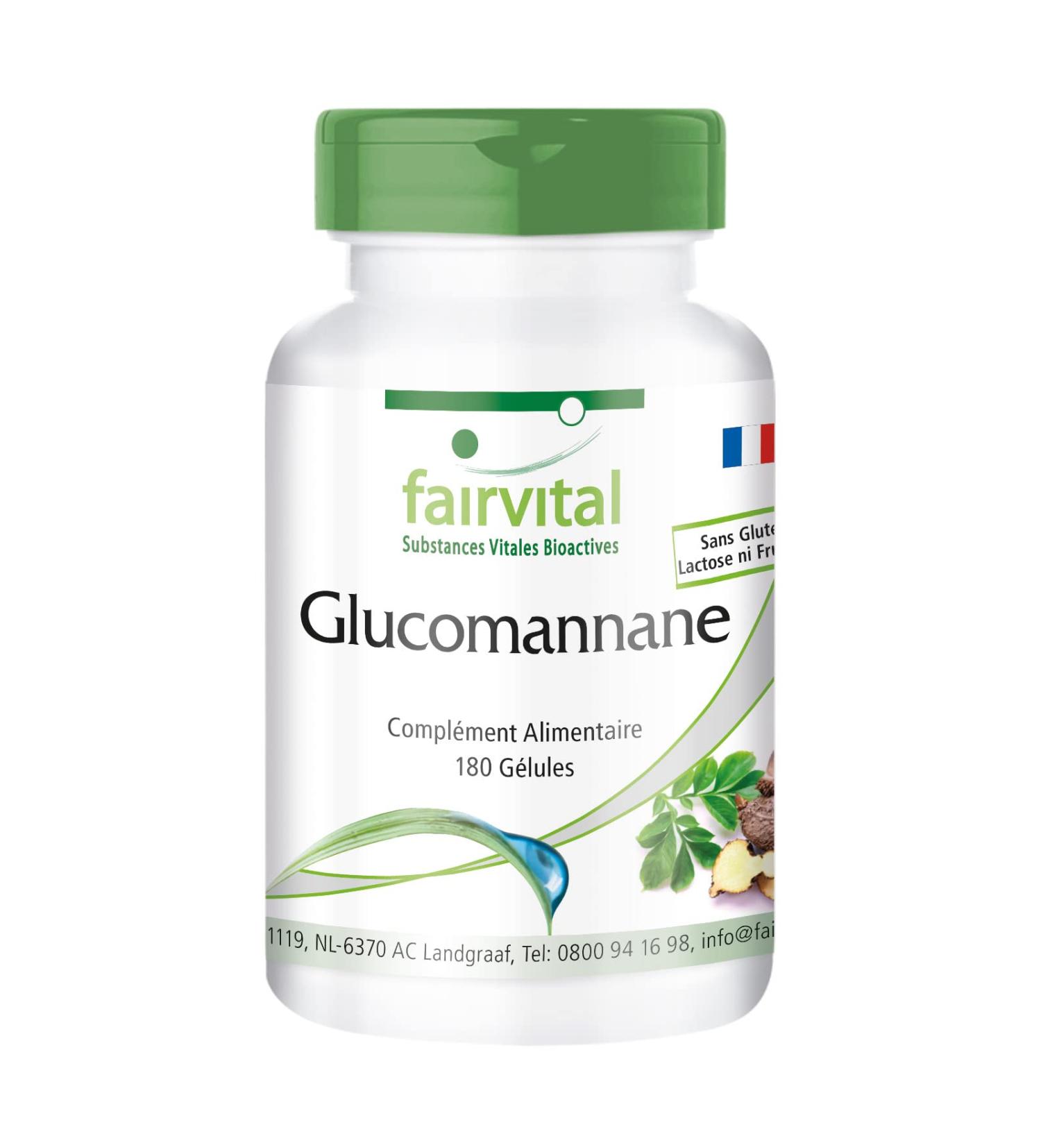 Fairvital | Glucomannan from Konjac root - VEGAN - Highly dosed - 180 capsules - Buy Online on GoSupps.com