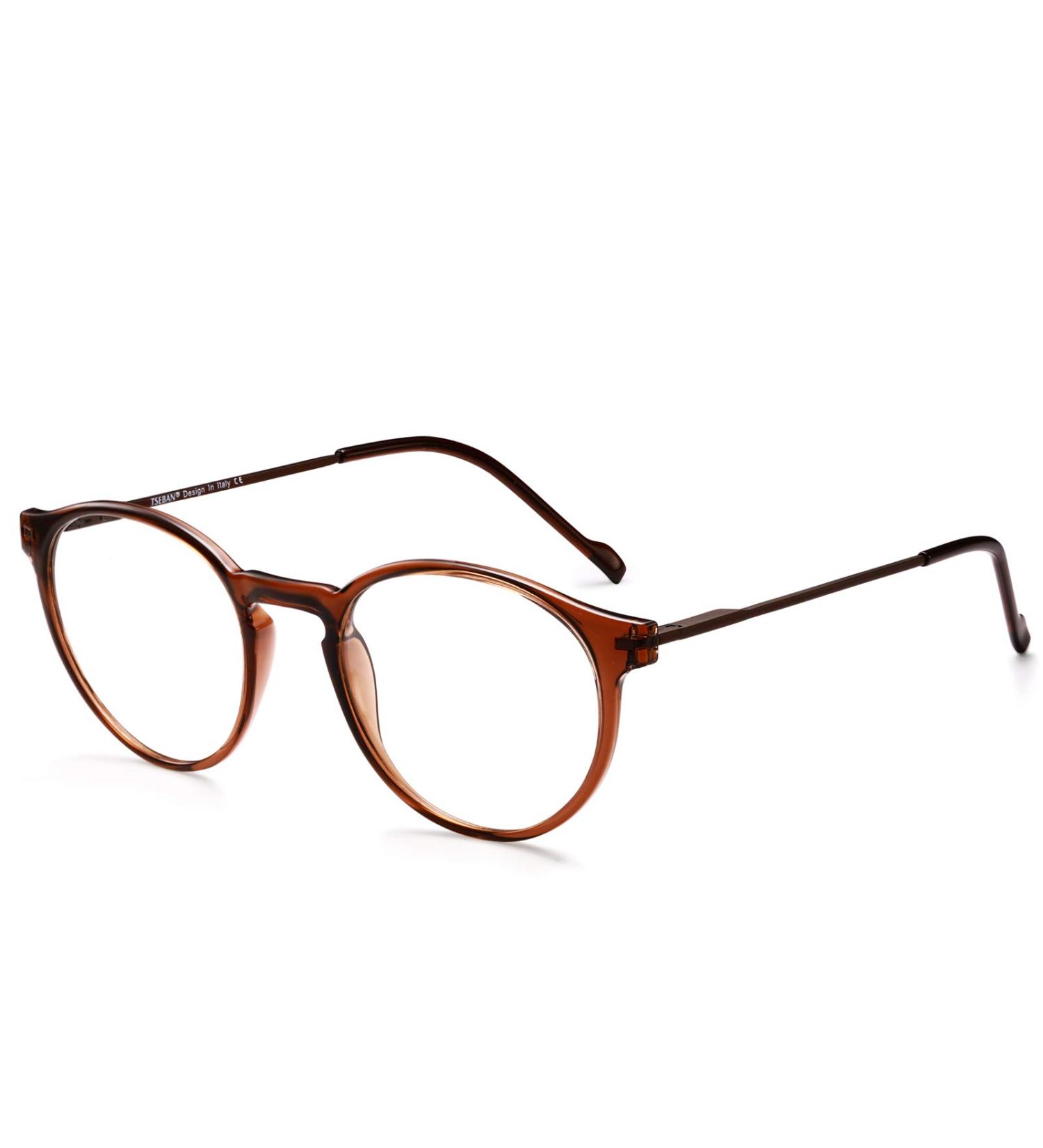 Shop TSEBAN Round Blue Light Filter Glasses - UV400 Eye Protection for Men & Women - Non-Prescription - Buy Online on GoSupps.com