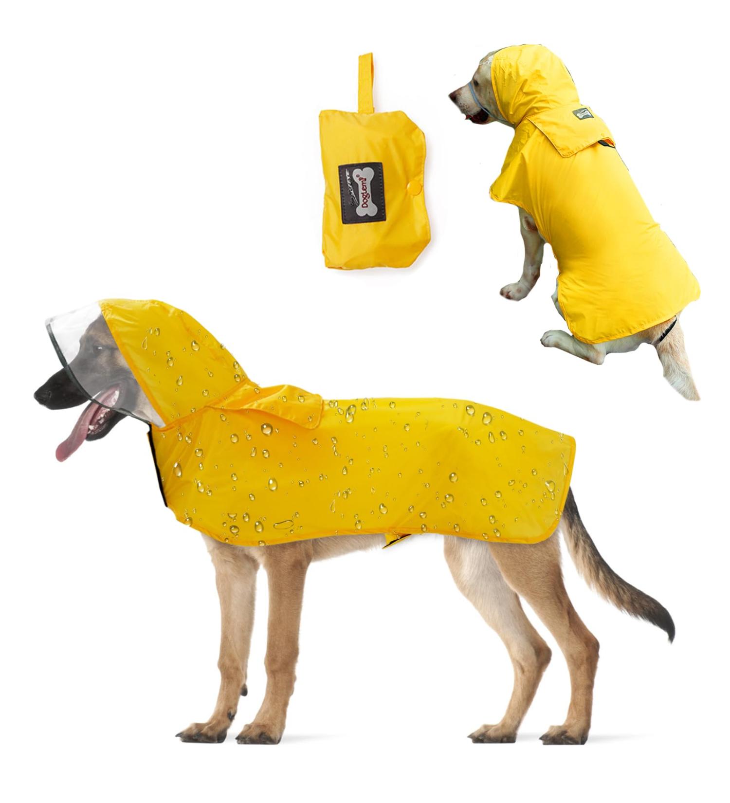 Dog Raincoats with Hood Waterproof Dog Rain Jacket Waterproof Hooded Dog Raincoats with Harness Hole Reflective Safety Dog Rain Coat Poncho Adjustable Dog Raincoats for Small Medium Large Dogs (XL) - Buy Online on GoSupps.com