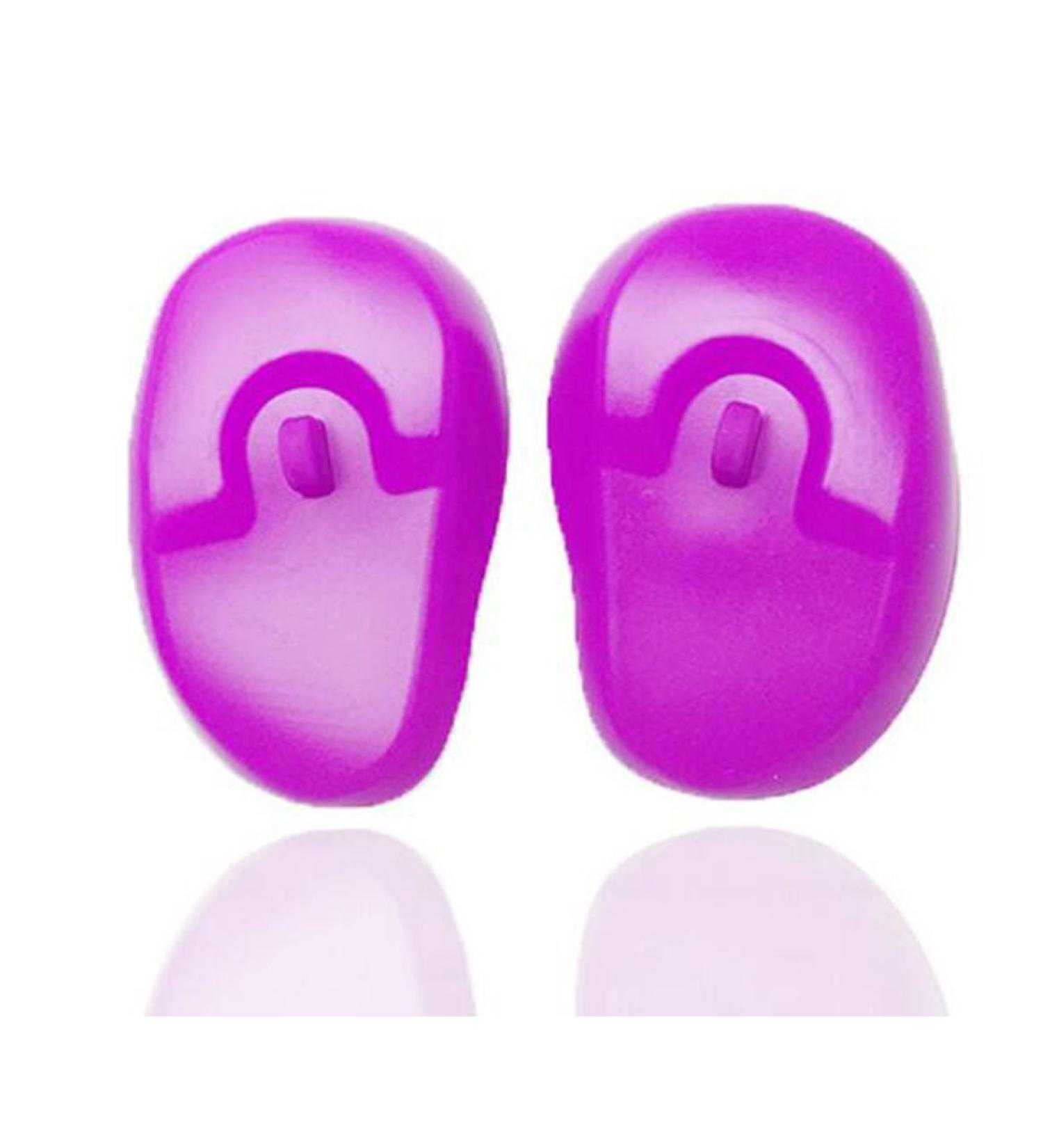 Reusable Silicone Ear Protection for Hairdressers - 3 Pairs Waterproof Hair Dye & Salon Safety (Random Colors) - Buy Online on GoSupps.com