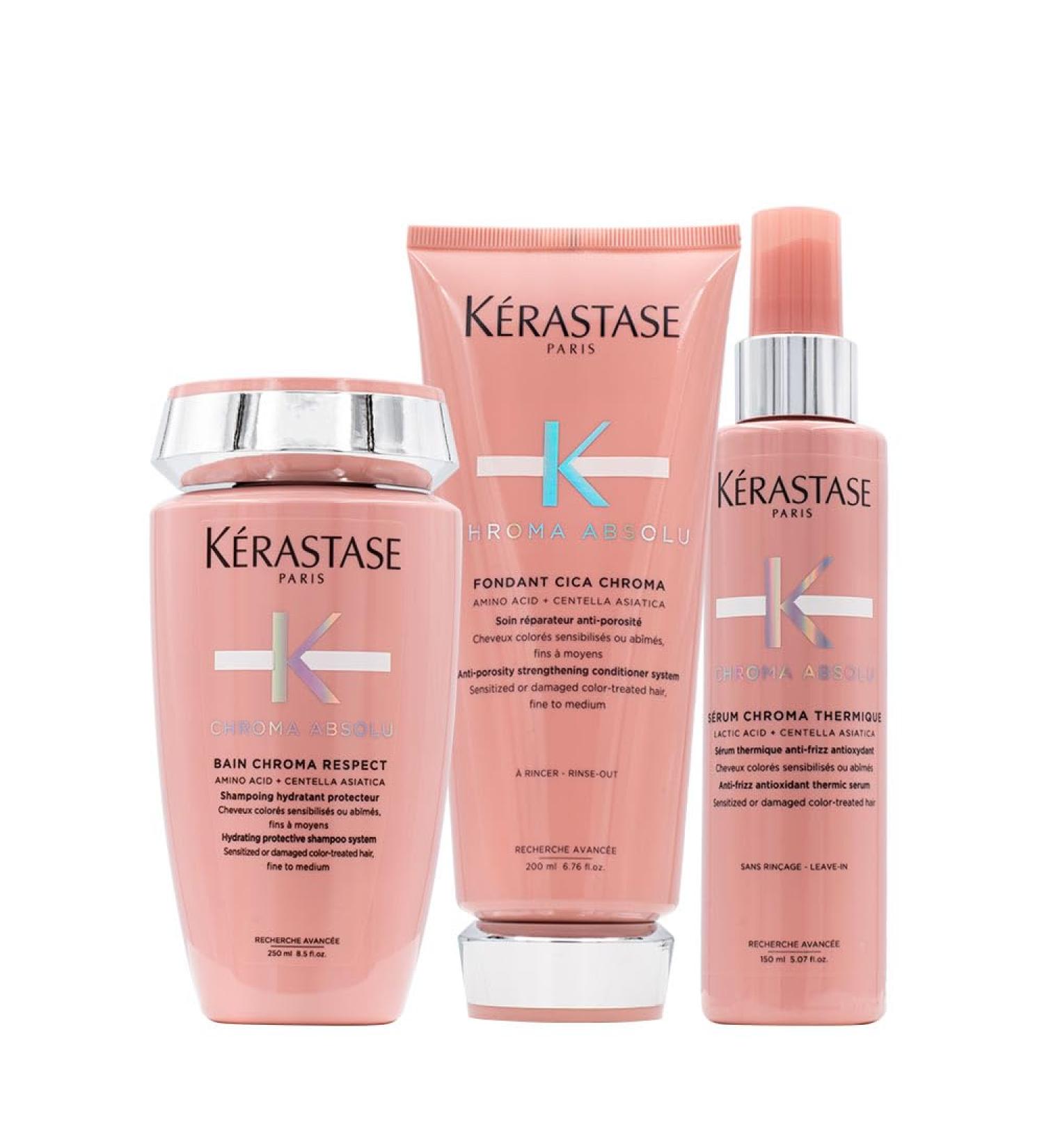 K RASTASE Kerastase Chroma Absolu Bain Chroma Respect 250ml Fondant Cica Chroma200ml Thermal Serum150ml