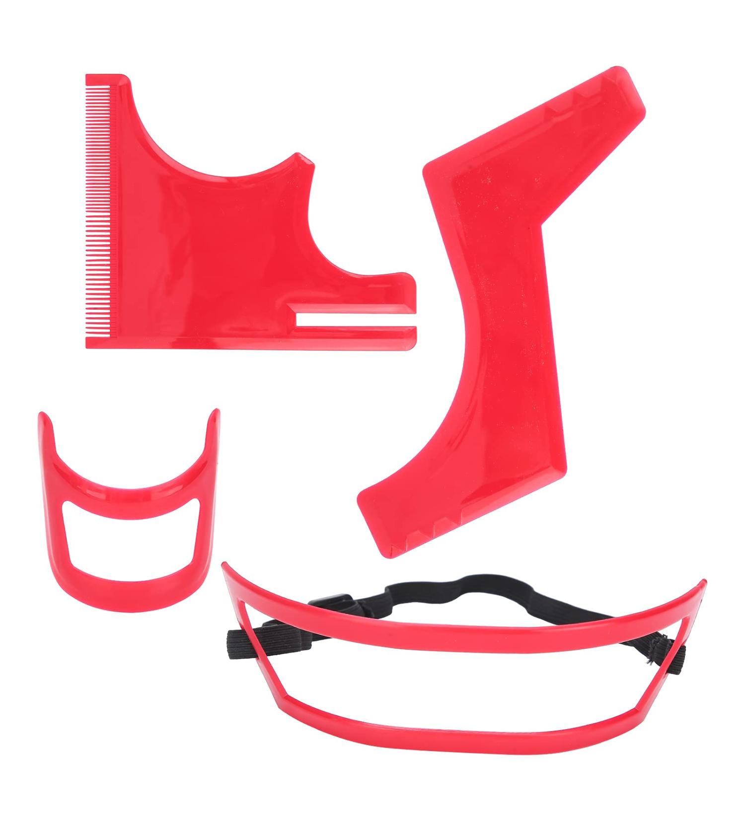 Beard Shaving Template Set High-Grade Plastic Beard Styling Guide Easy Use Stylish with Goatee Hairline Shaping for Men - Buy Online on GoSupps.com