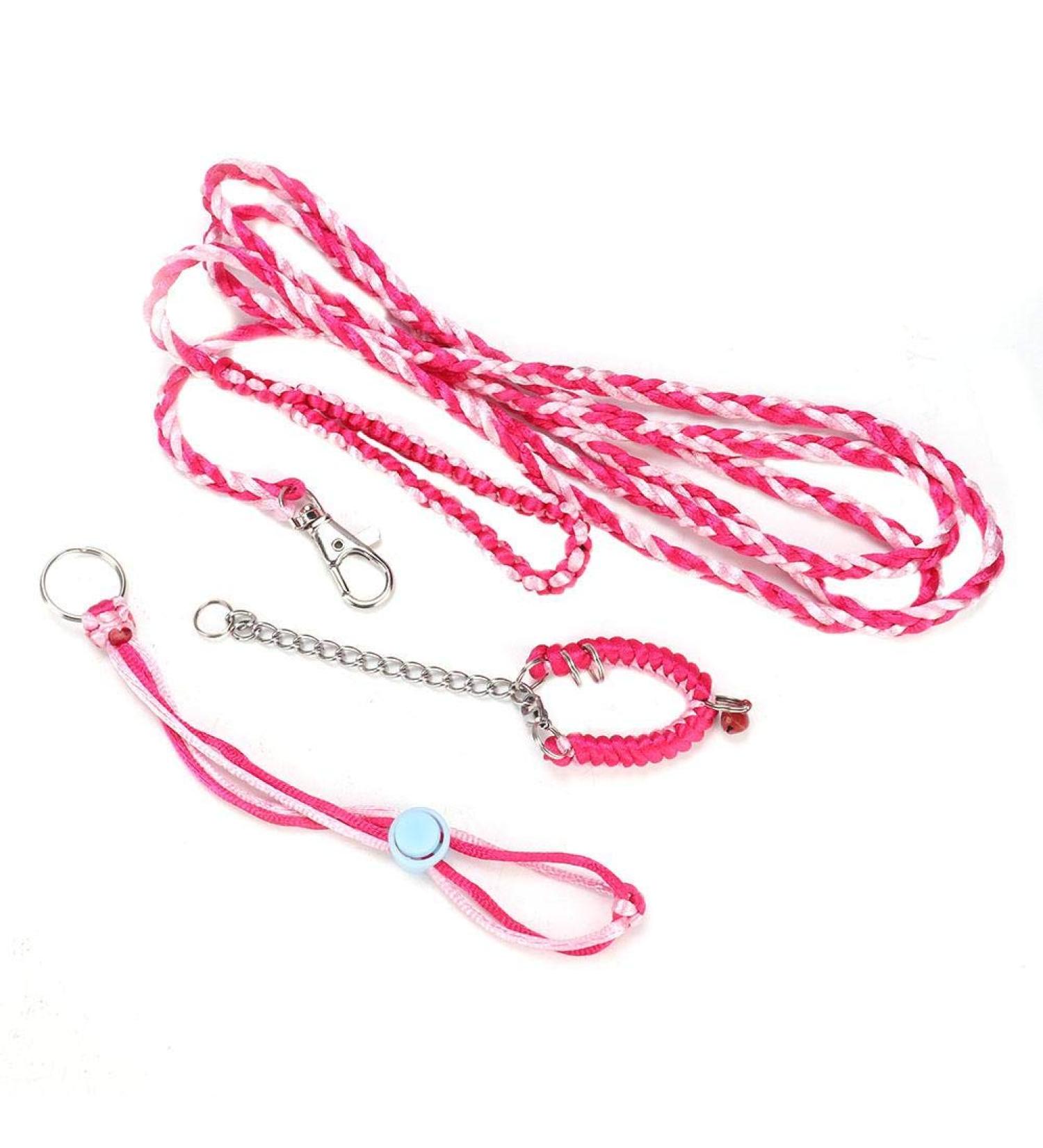 Buy Hamster Dishes & Small Pet Leash Harness with Bell Collar | Pink Training Gear for Dwarf Hamsters Gerbils Rats & Mice - International Shipping - Buy Online on GoSupps.com