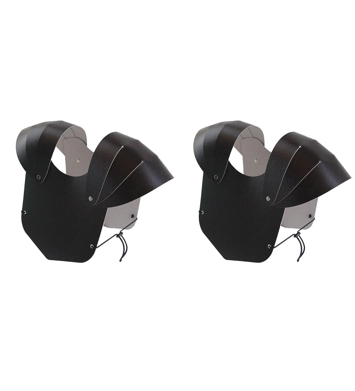 BestSaller breastplate for children sturdy cardboard fully assembled color: black (2 pieces)