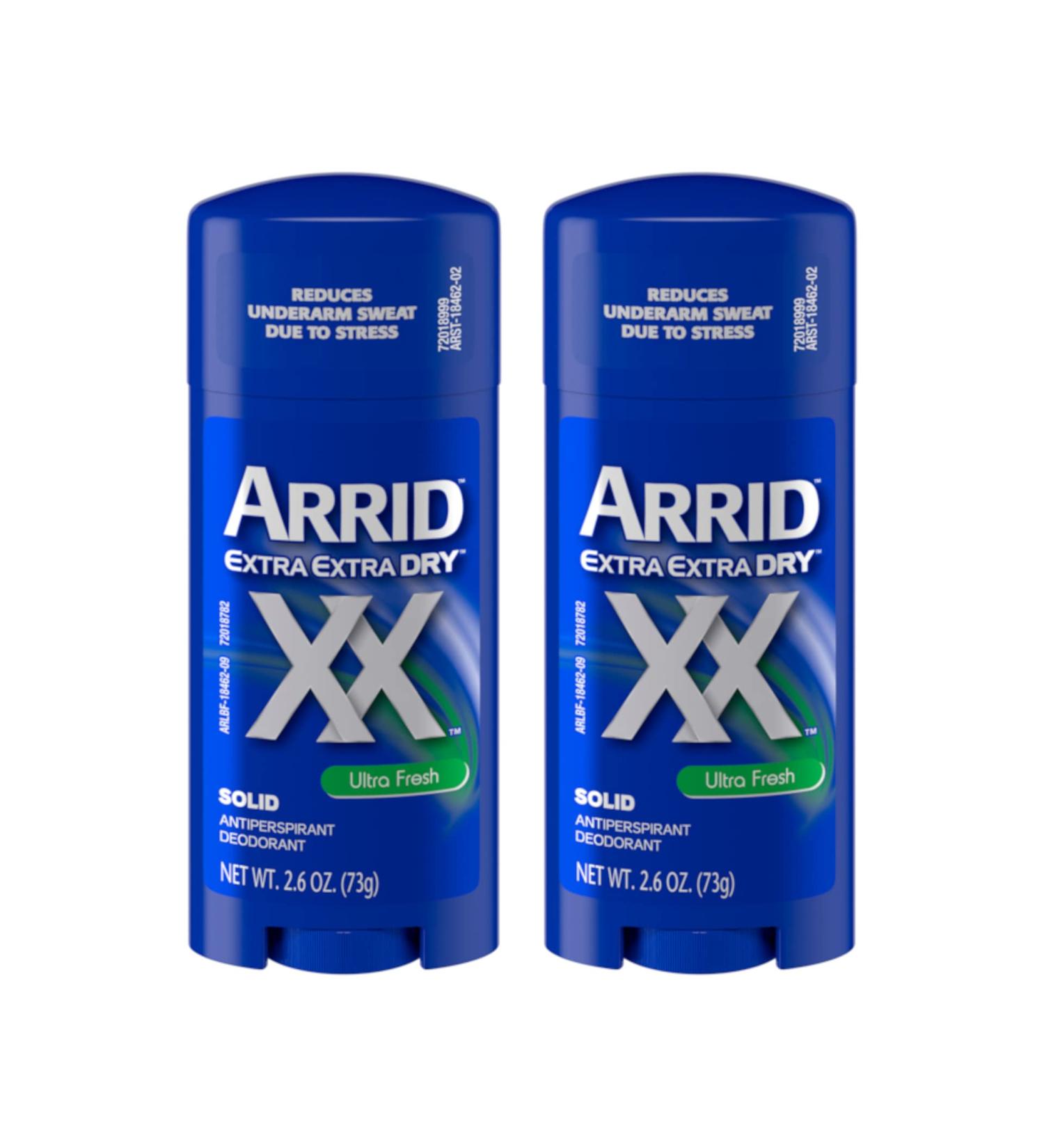 Arrid 2.6oz Solid XX Ultra Fresh Deodorant (76ml) - 2 Pack - Buy Online on GoSupps.com