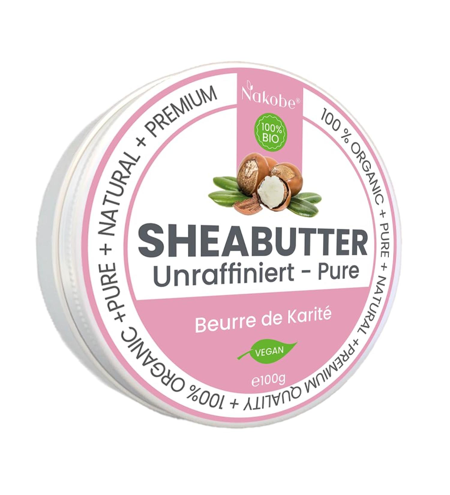 Shea Butter Organic Unrefined Pure Premium Quality 100 g in Aluminium Tin Nakobe - Buy Online on GoSupps.com