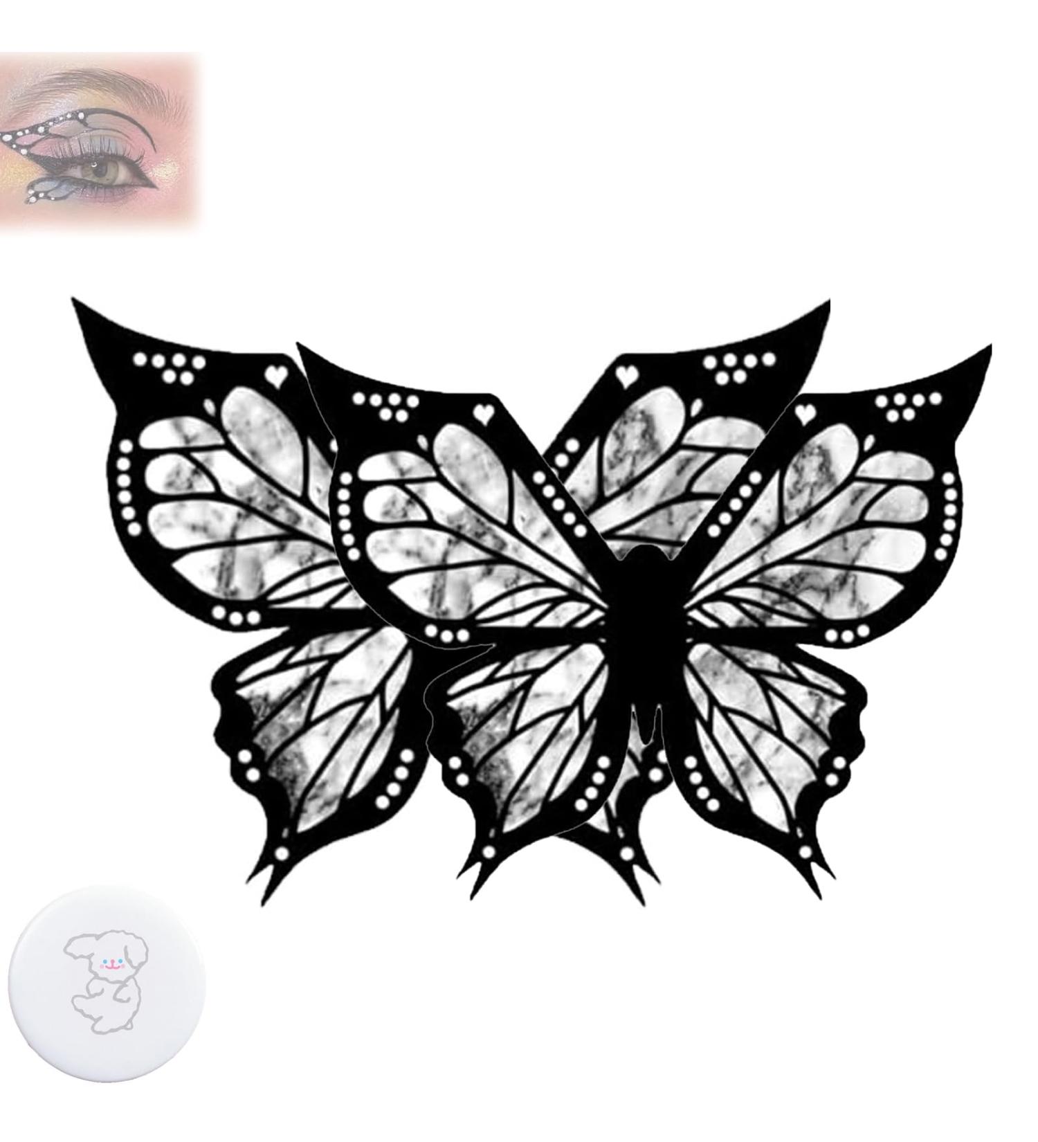 Butterfly Eyeliner Stencil Butterfly Eyeliner Stamp Butterfly Eye Makeup Stencil Butterfly Stencil Eyeliner Tool (2pcs) - Buy Online on GoSupps.com