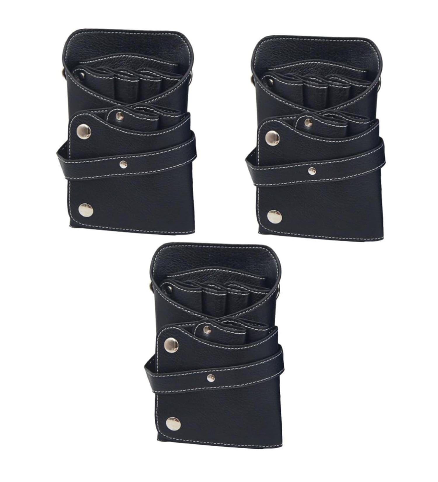 FOMIYES 3ST Hairdresser Belt Bag | Salon Cosmetic Brush Tool Organizer | Vintage Black | 3 Pieces - Buy Online on GoSupps.com