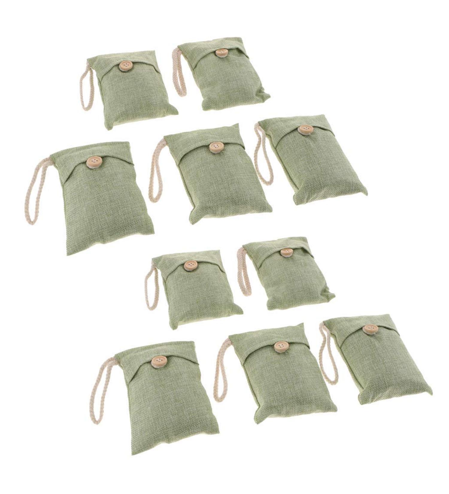 Buy Tubayia 10pcs Bamboo Charcoal Activated Carbon Dehumidifier Sachets | Scented for Car Bathroom & Bedroom - Eco-Friendly Moisture Absorbers - Buy Online on GoSupps.com