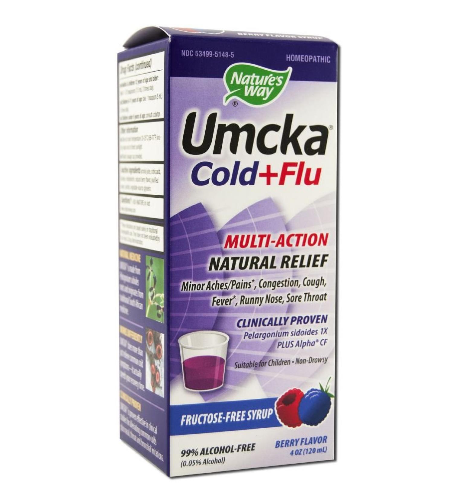 Natures Way Umcka Cold Flu Syrup Berry