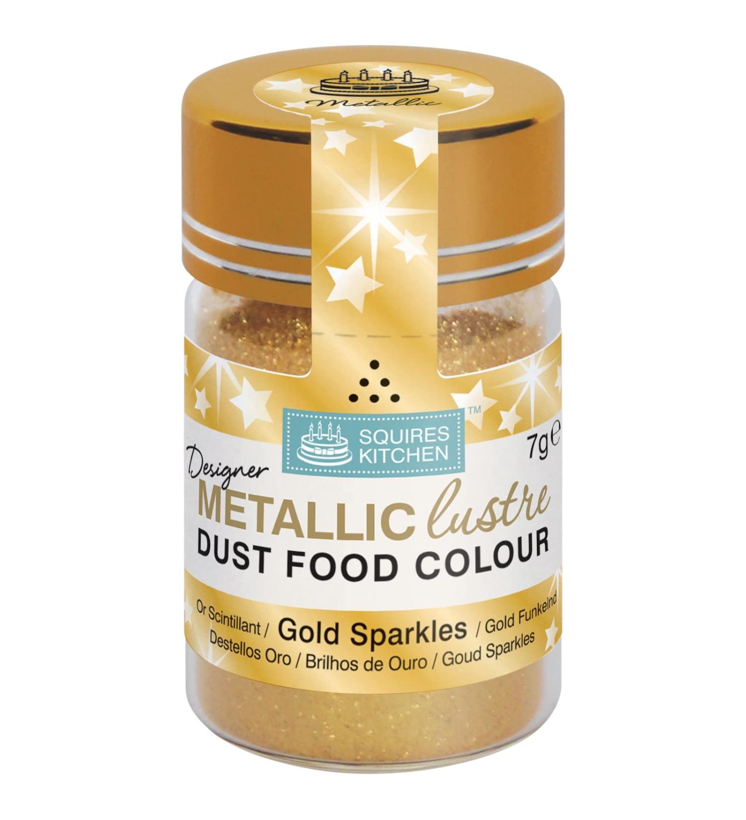 Squires Kitchen Gold Sparkle Metallic Lustre Dust 7g - Designer Quality - Buy Online on GoSupps.com