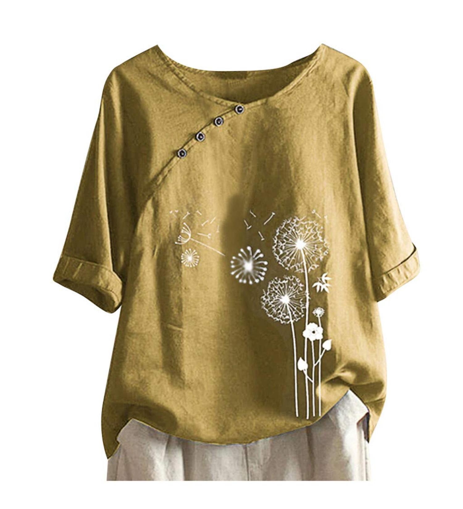 Shop Ppanguding Women s Summer Elegant Yellow T-Shirt - Short Sleeve Blouse & Tunic Tops (5XL) - Perfect for International Shipping - Buy Online on GoSupps.com