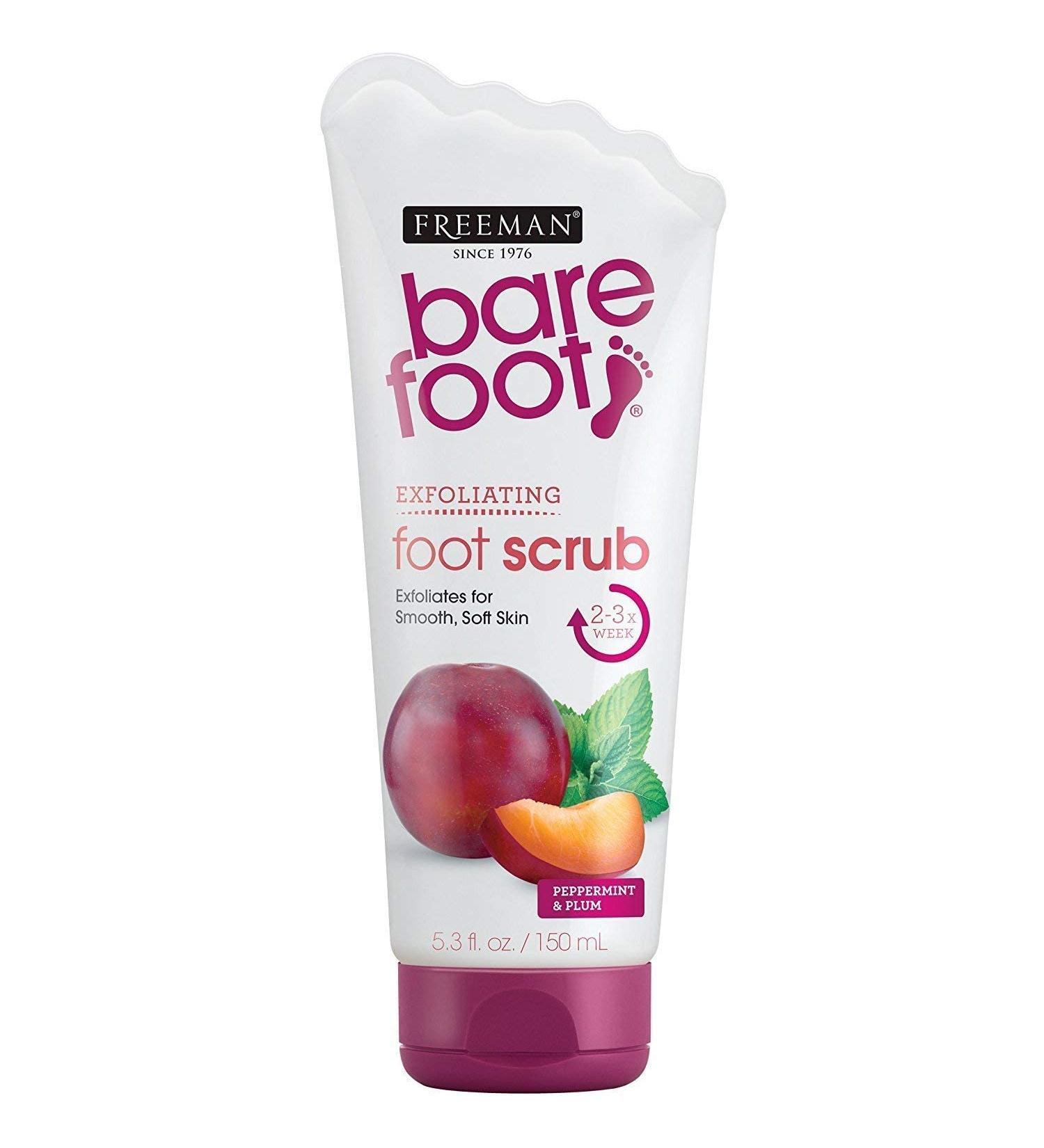 Freeman Bare Foot Exfoliating Foot Scrub Peppermint & Plum 5.3 oz - Pack of 2 - Buy Online on GoSupps.com