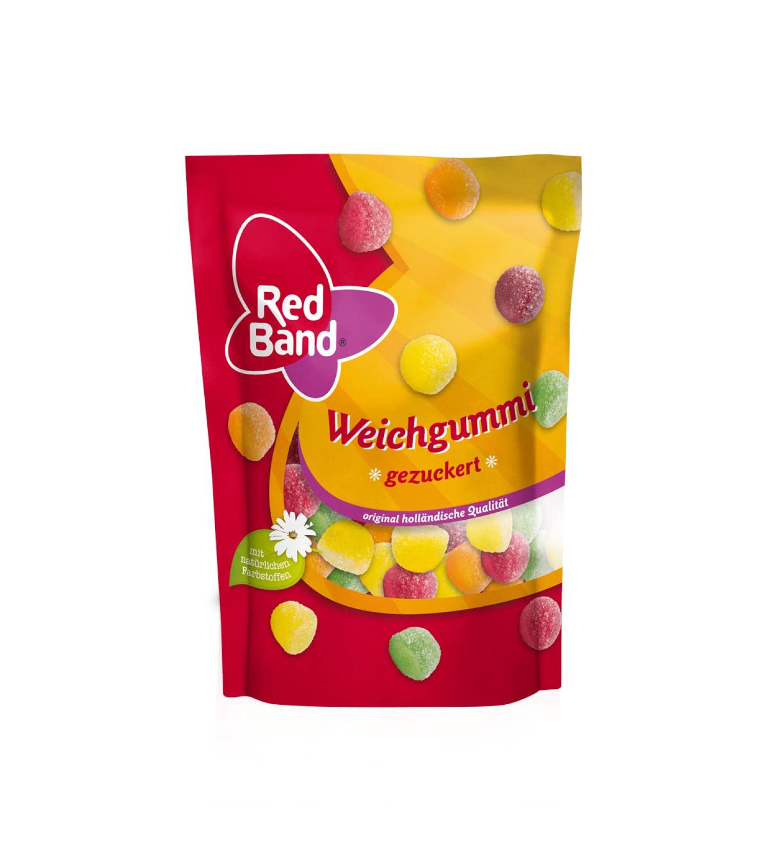 n.v. Red Band Sugar Coated Small Rubber 200g