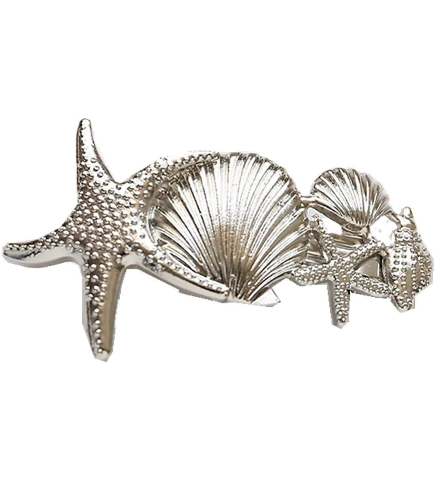HaiVintage Women's Classic Style Metal Silver Tone Snail Spring Clip Hair Clip 1pc