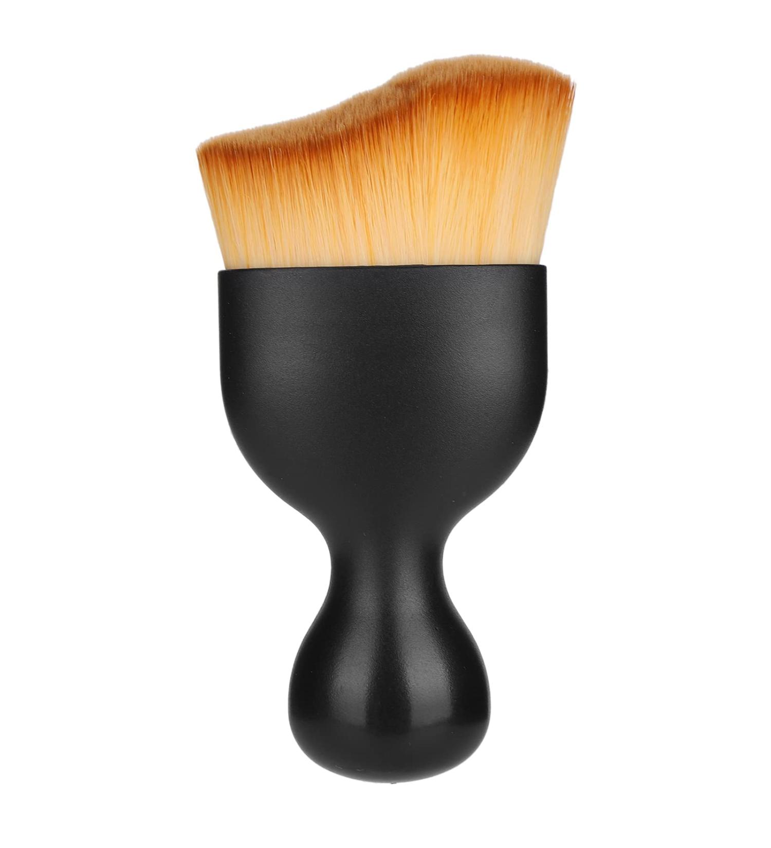 Shop Curving Wine Glass Foundation Brush for Liquid Makeup | Best Base Makeup Brush (Brown - Buy Online on GoSupps.com
