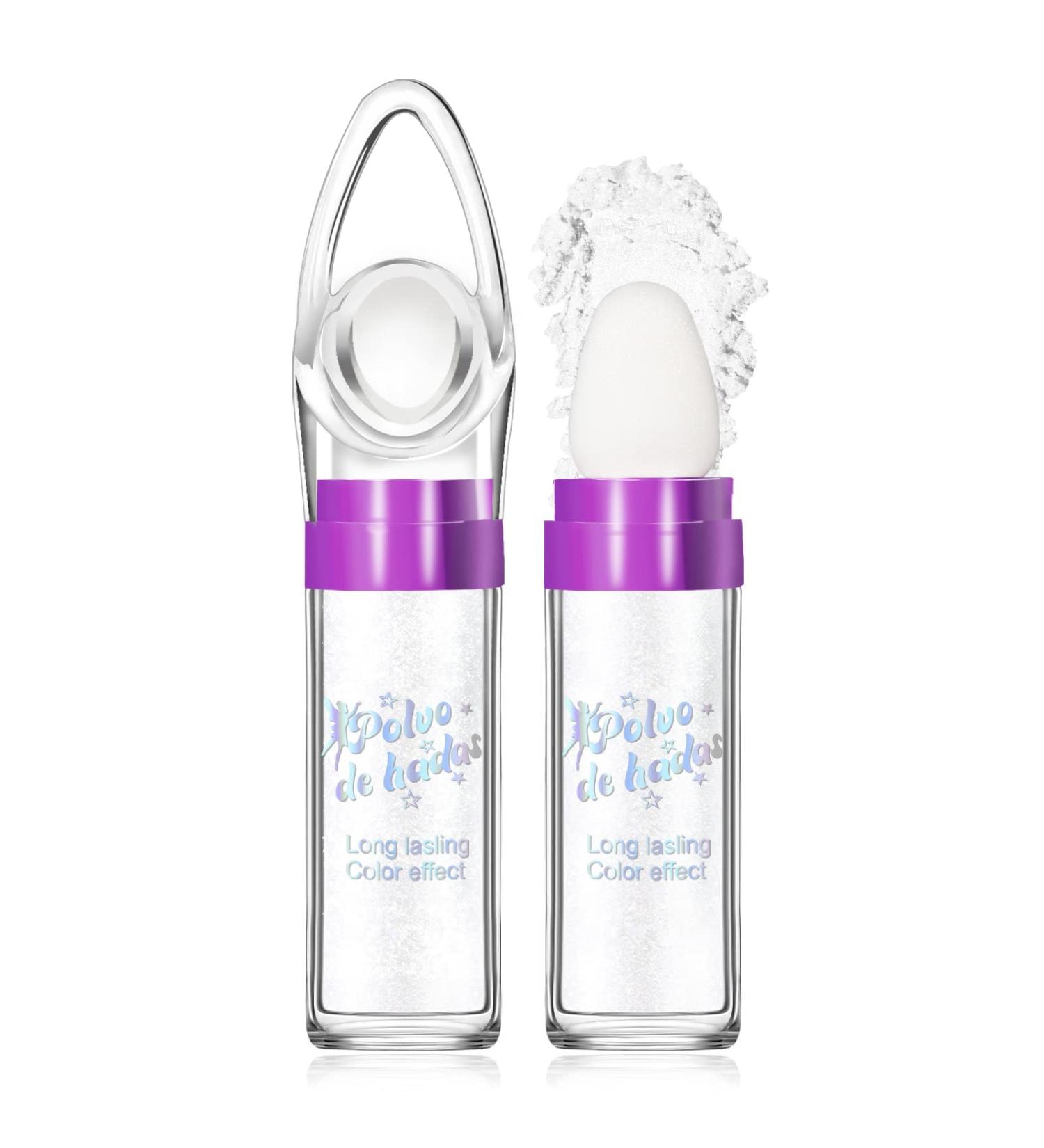 NewBang Polvo De Hadas Highlighter Powder Stick - White Moonbeam Shade - 1 Ounce | Glitter High Gloss Body Shimmer Makeup for Face, Body, Lips, Eyes - Glow Cosmetic for Sparkling Radiance - Buy Online on GoSupps.com