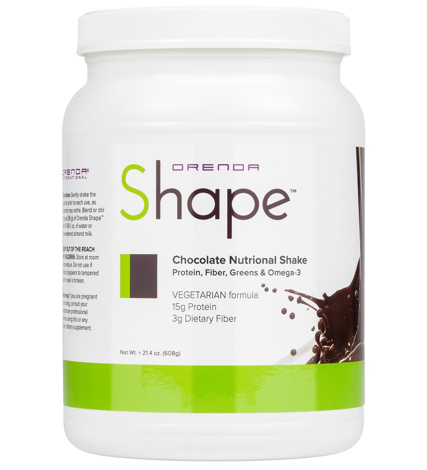 Orenda Shape® Chocolate Protein Shake | Plant-Powered Pea & Brown Rice Blend | Green Superfoods & Fiber | Ready-to-Serve | 21.4oz - Buy Online on GoSupps.com