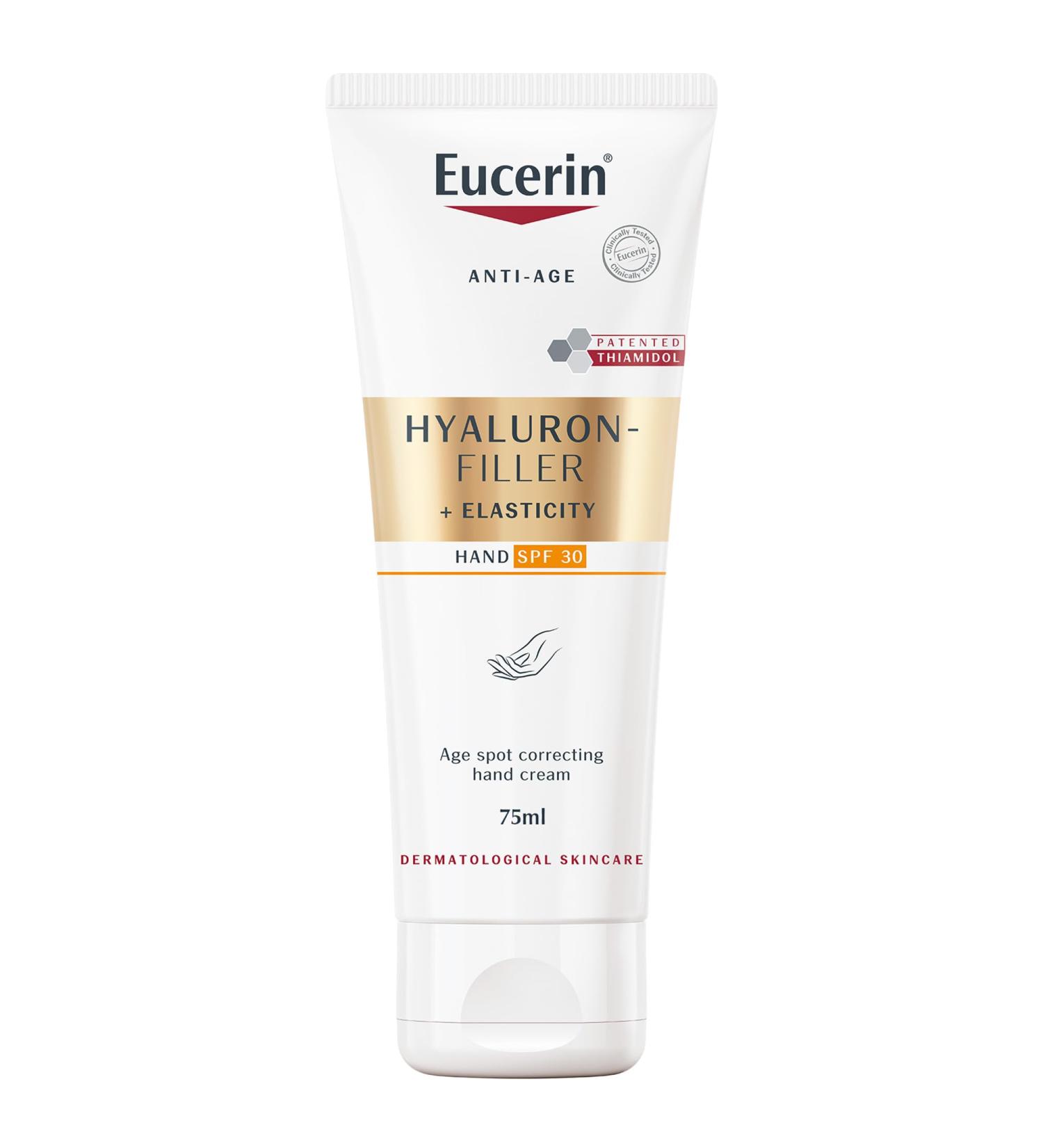 Eucerin Hyaluron-Filler + Elasticity Age Spot Corrector Hand Cream with SPF 30 75 ml - Buy Online on GoSupps.com